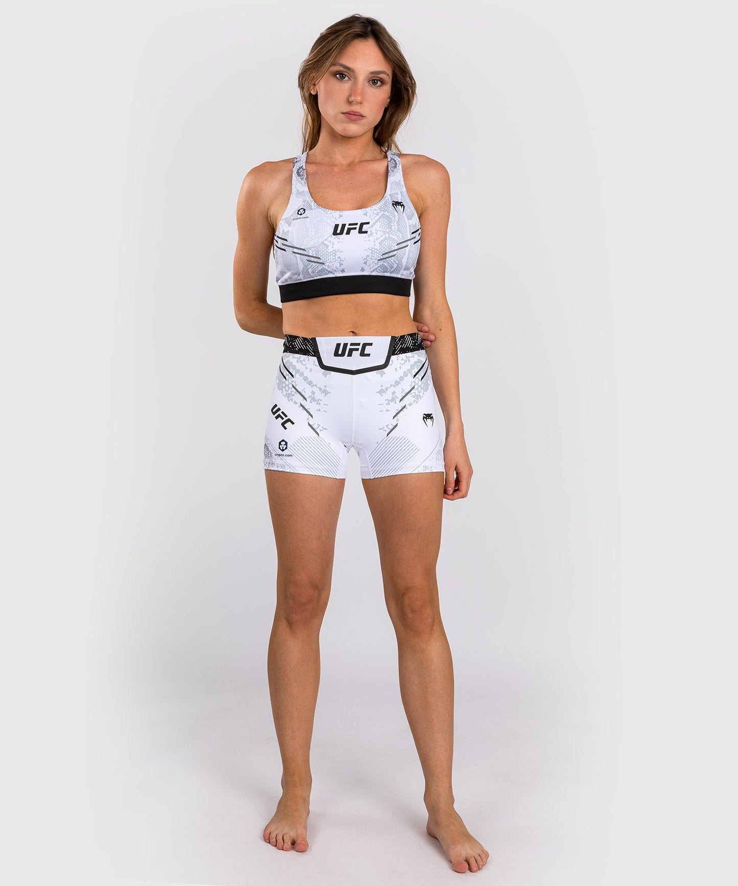 UFC Women's Fit Compression Short Adrenaline by Venum Authentic Fight Night - White