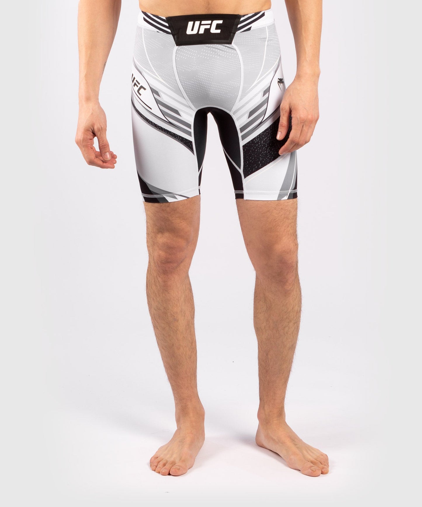 Men's UFC Venum Authentic Fight Night Compression Short - Long Cut - White
