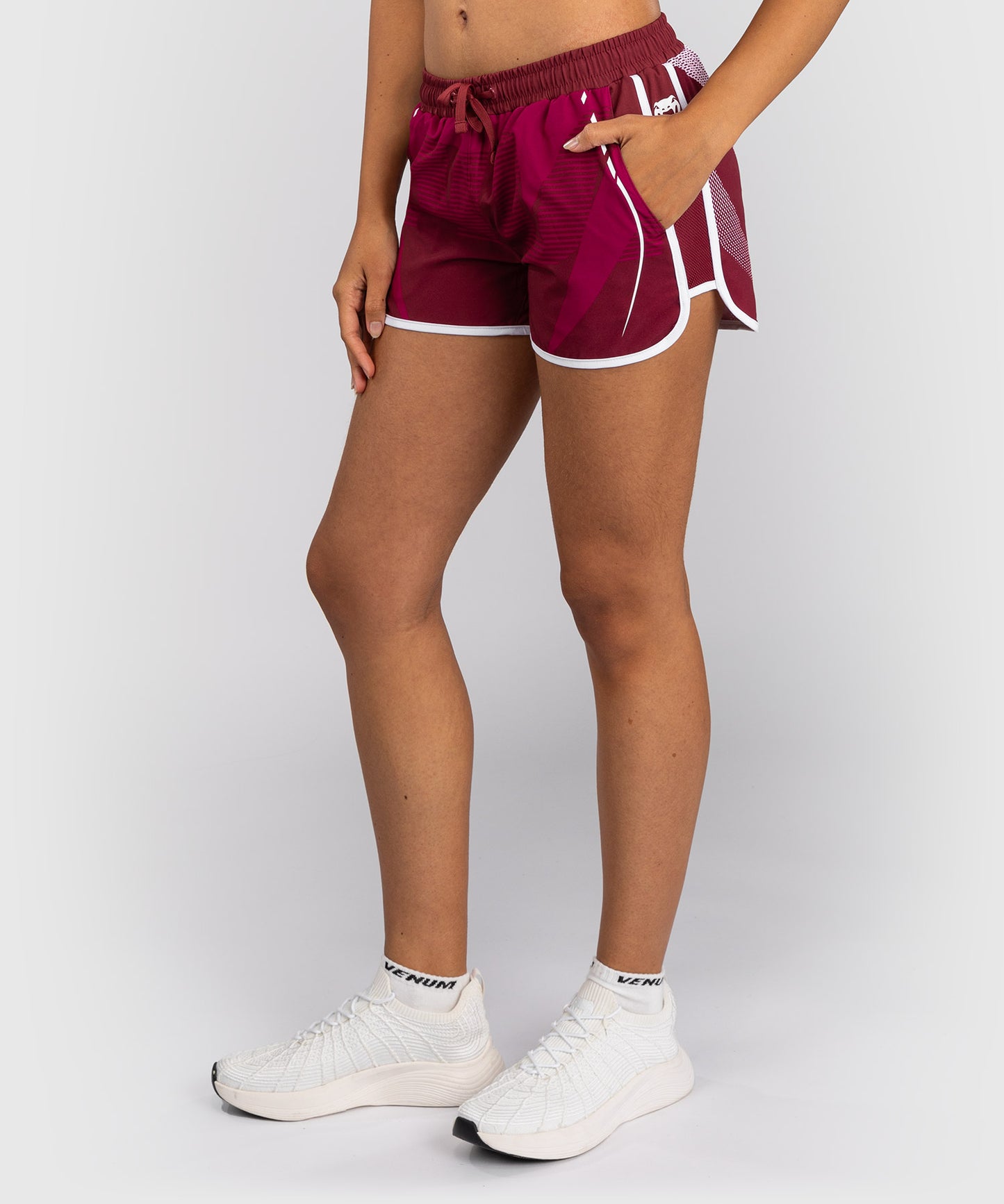 Venum Adrenaline Women's Training Shorts - Burgundy/ Pink