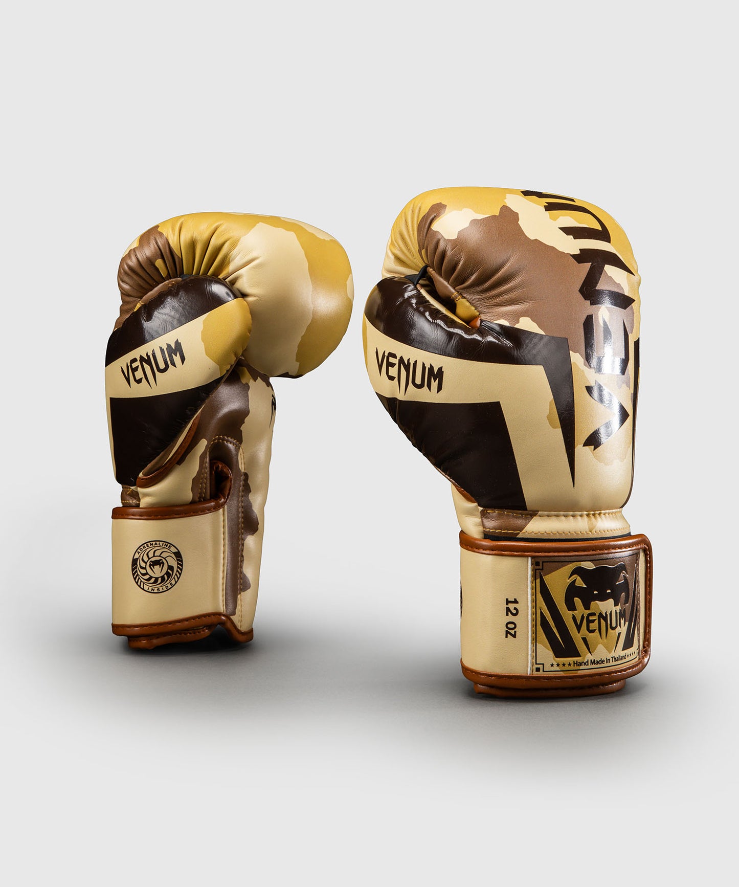 Venum Elite Camo Boxing Gloves - Light Beige/Brown