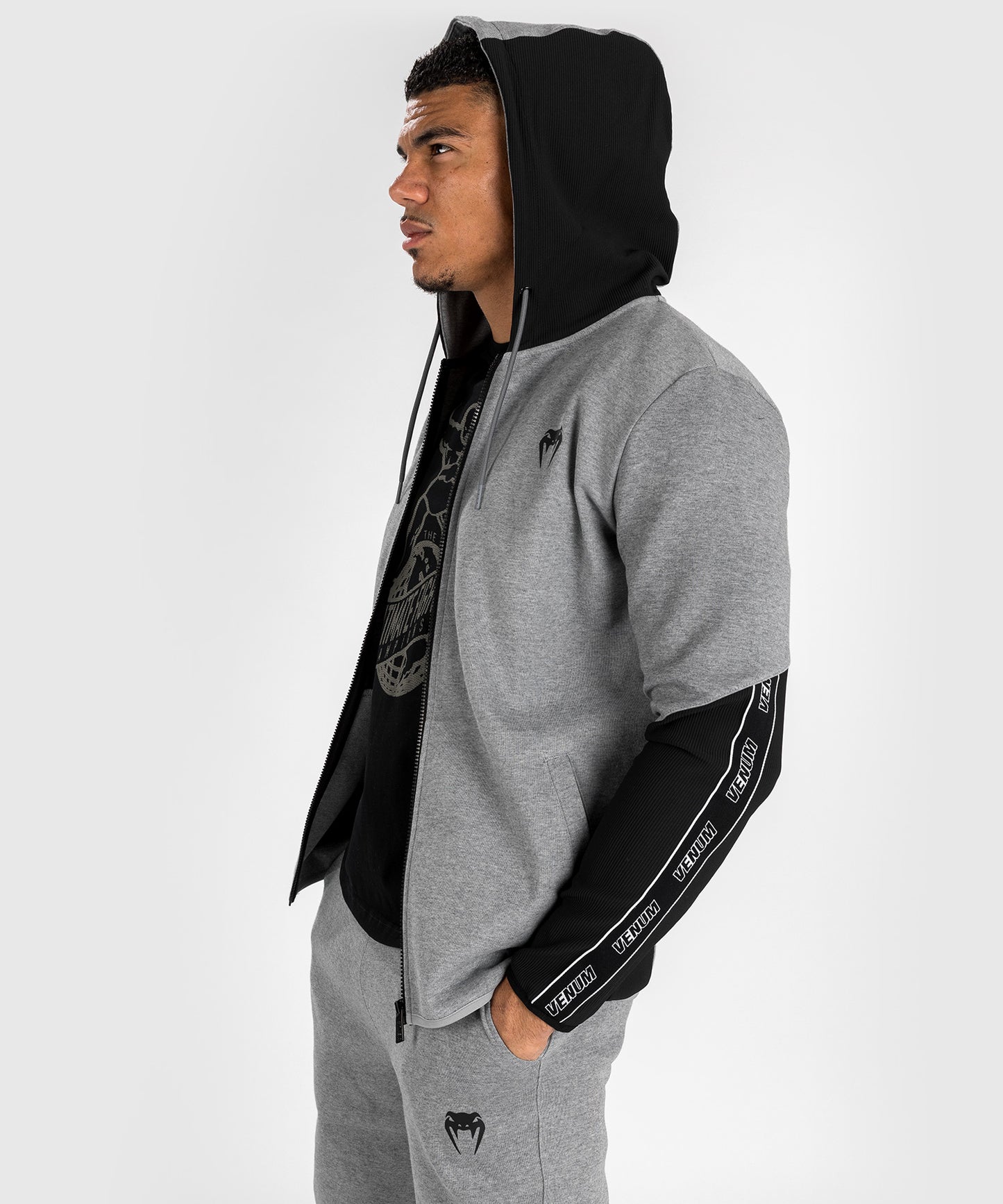 Venum Contender 4.0 Herren Hoodie - Grau/Schwarz