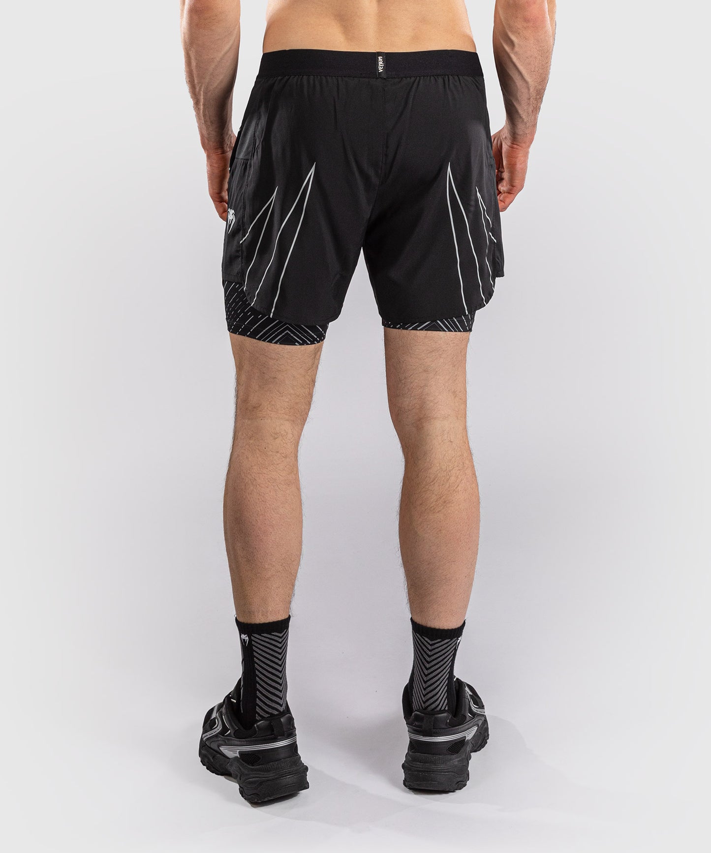 Short d’Entraînement Venum Midnight Fury – Noir/Gris/Argent
