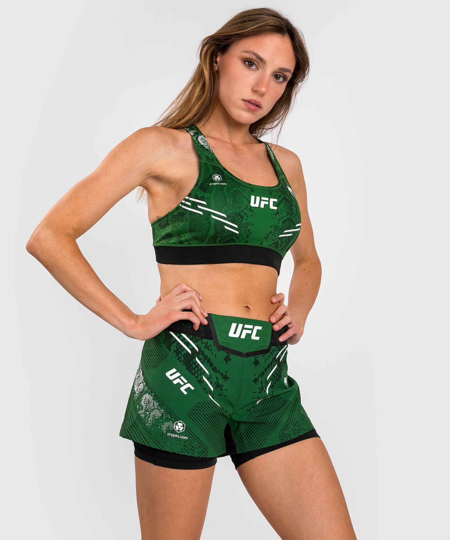 UFC Adrenaline by Venum Authentic Fight Night Sport-BH für Frauen - Grün