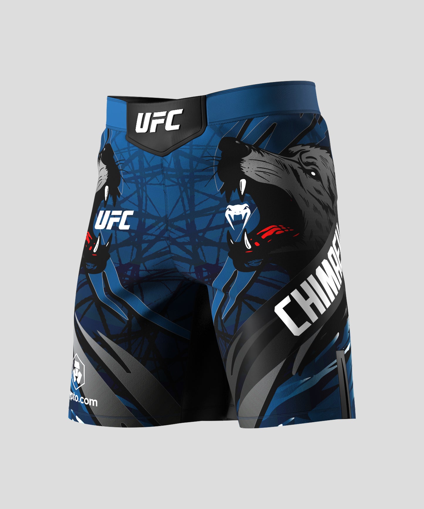 Short de combat pour Hommes UFC Unrivaled by Venum Khamzat Chimaev coupe longue - Bleu