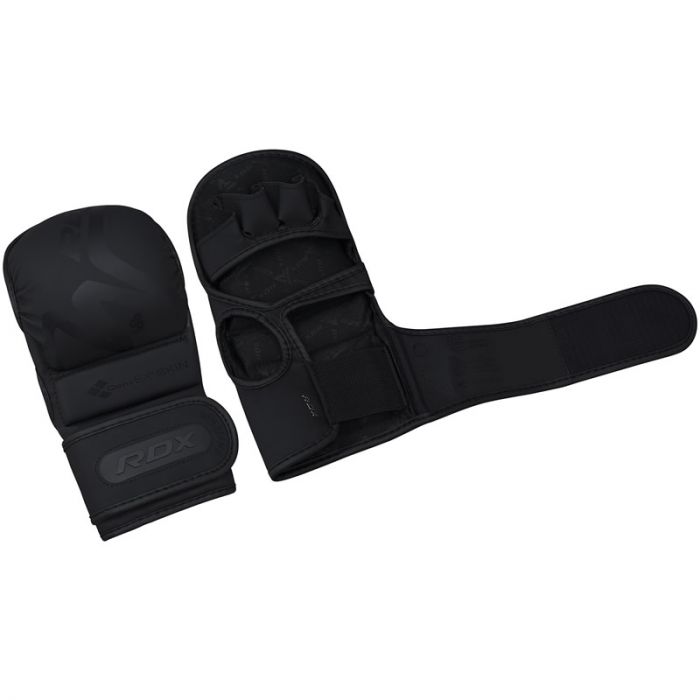 RDX T15 MMA-Sparring-Handschuhe - Mattschwarz