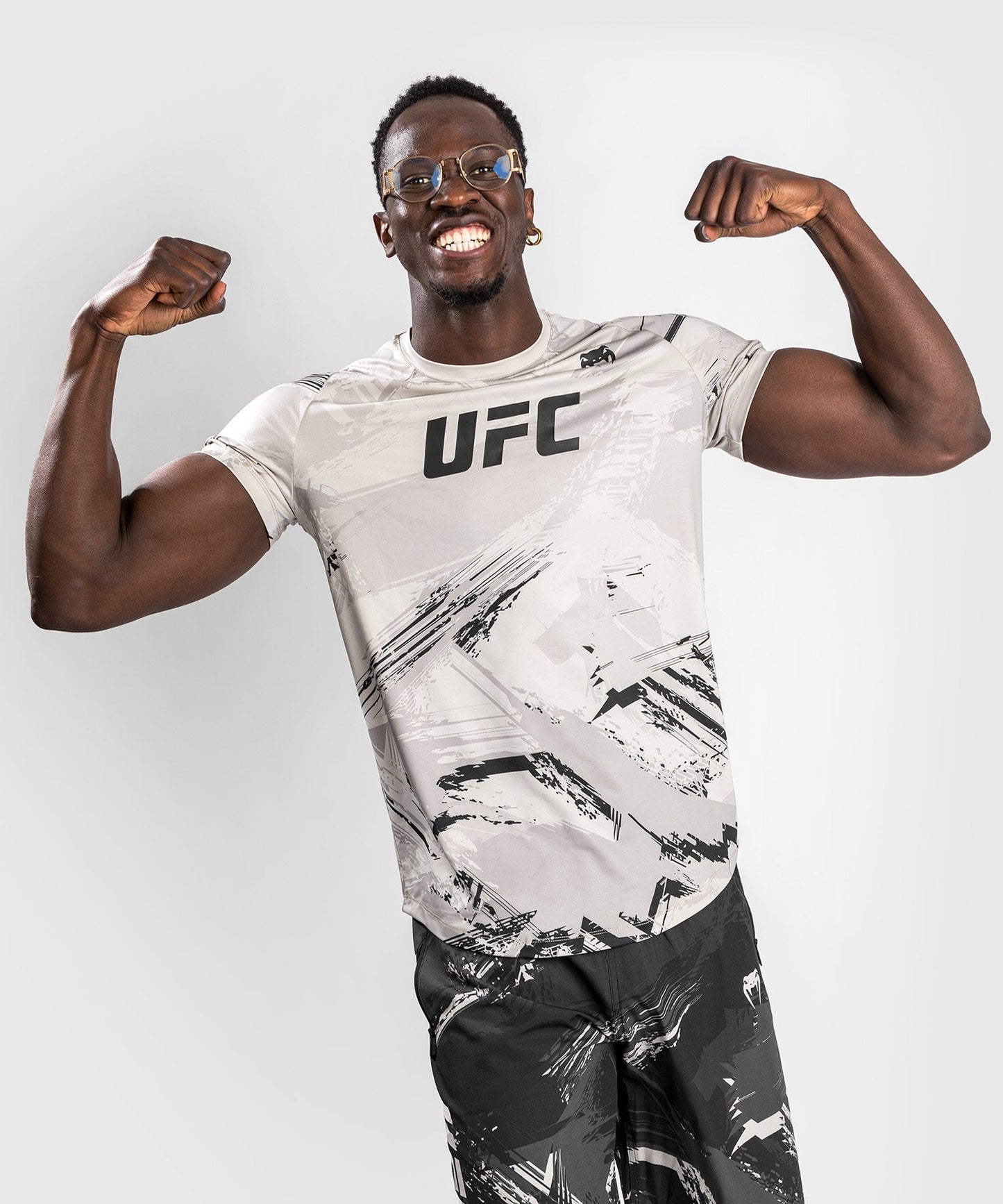 Dry Tech- Kurzarm T-Shirt Mann UFC Venum Authentic Fight Week 2.0 - Sand