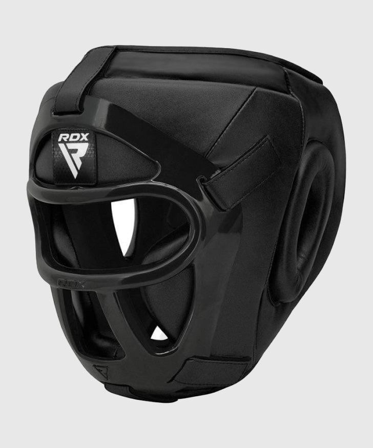 RDX Sports Zero Impact Kopfschutz mit Gitter - Schwarz