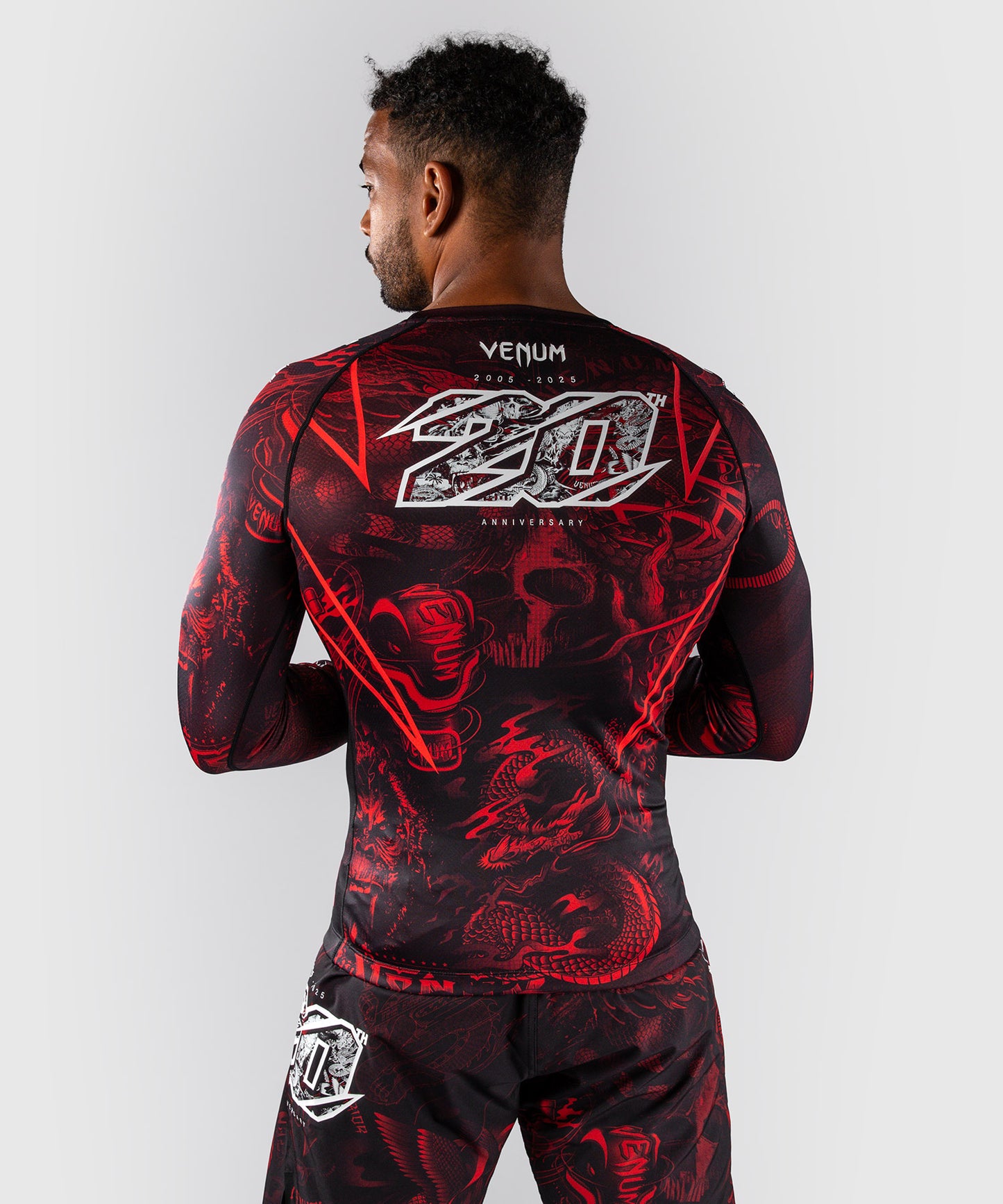 Rashguard à Manches Longues Venum 20th Anniversary - Noir/Rouge