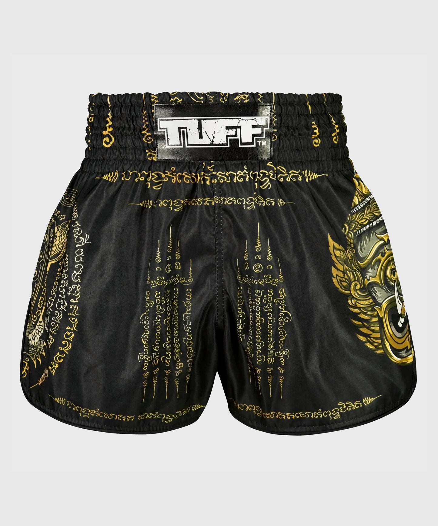 Tuff Retro Style Yaksa Yantra Pantaloncini da Muay Thai - Nero