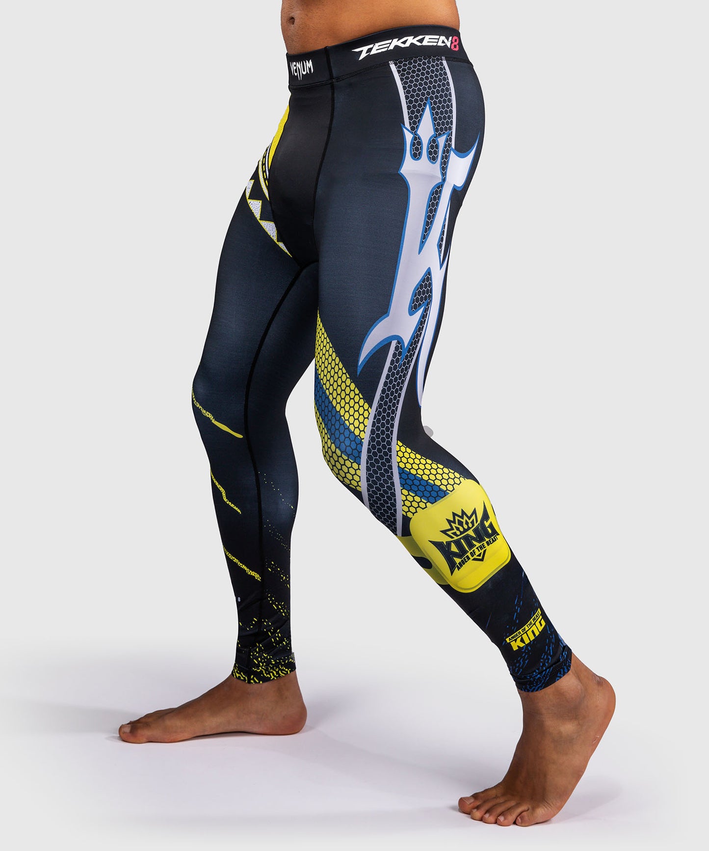 Pantalon de Compression King Venum x TEKKEN 8 - Noir/Jaune