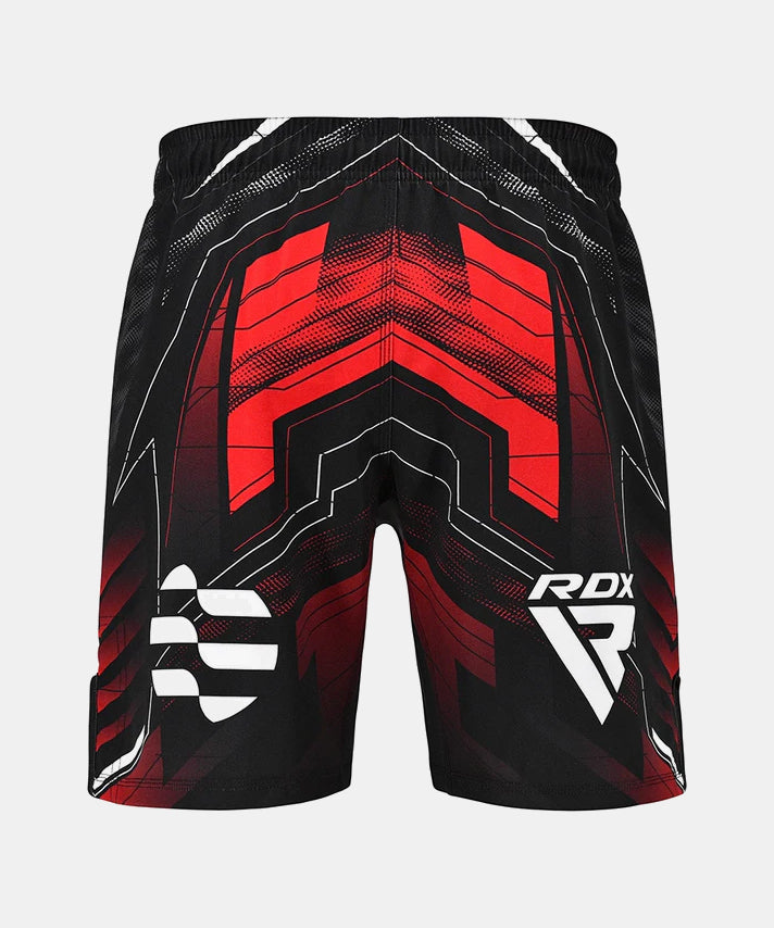 Short de MMA Rdx Approuvé IMMAF - Noir/Rouge