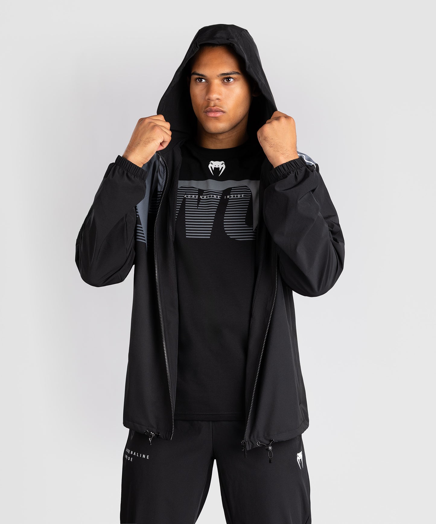 Venum Adrenaline Trainingsjacke – Schwarz/Silbergrau