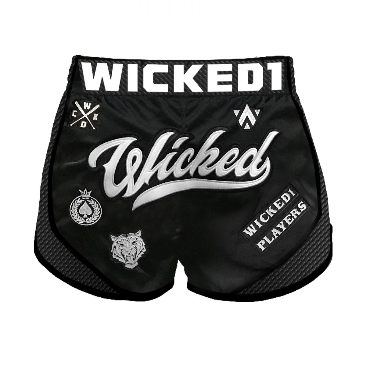 Wicked One Squad Muay Thai Shorts - Schwarz