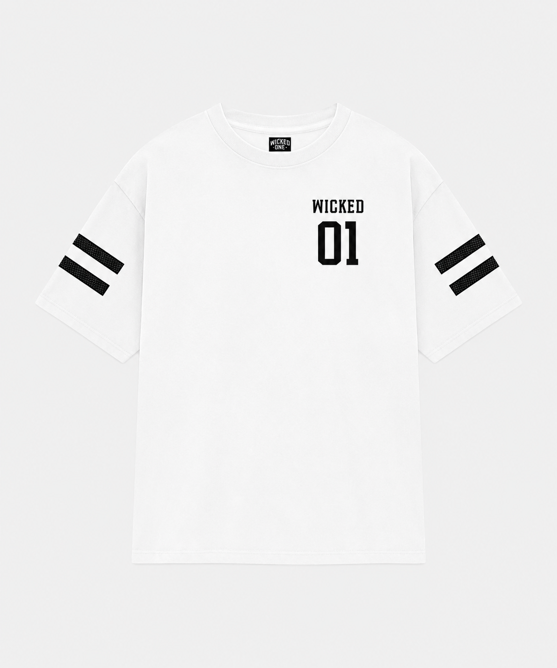 Wicked One Quaterback Oversize-T-Shirt - Weiß