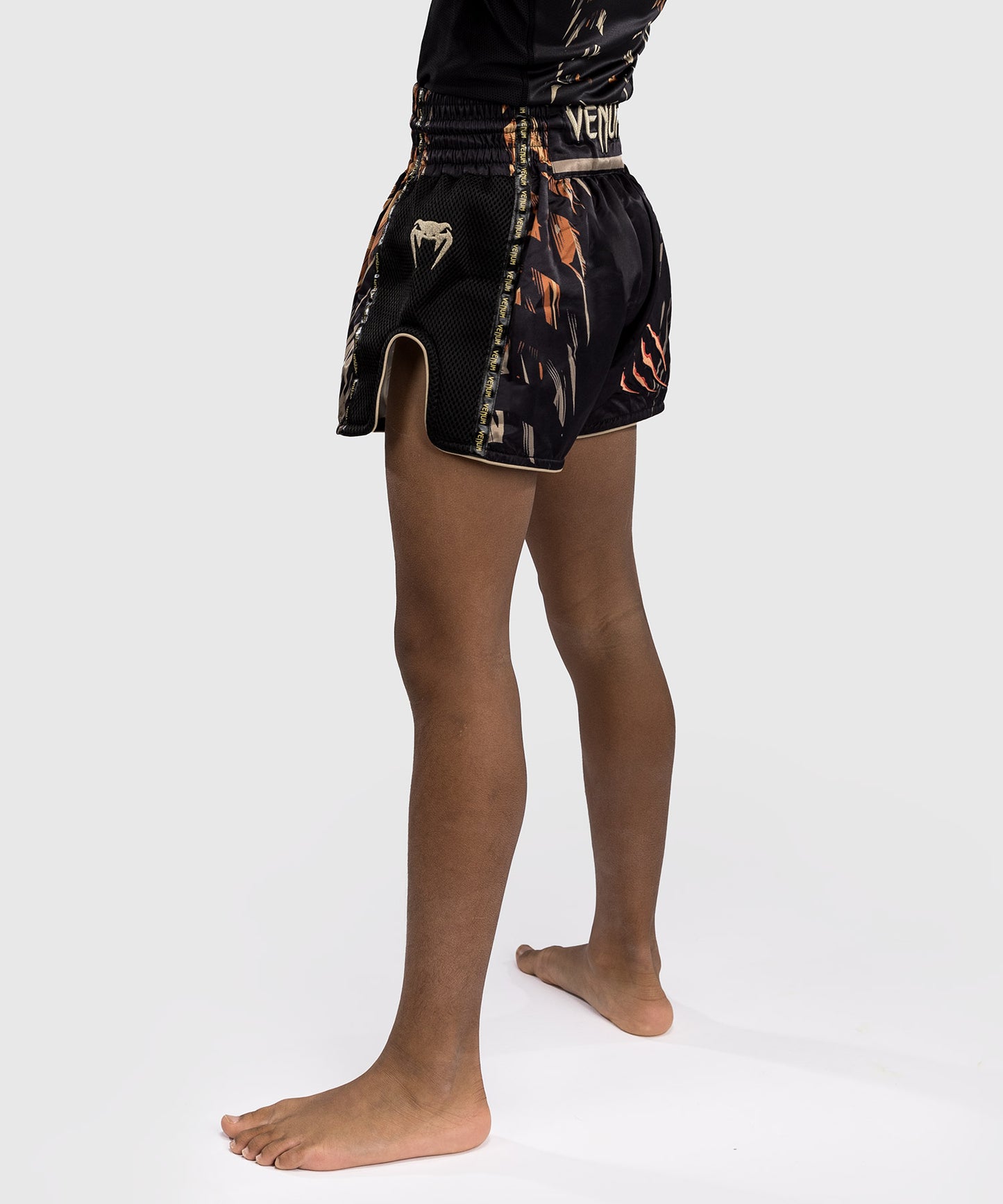 Venum Tiger Pantaloni Muay Thai Bambini - Nero/Arancione Neon
