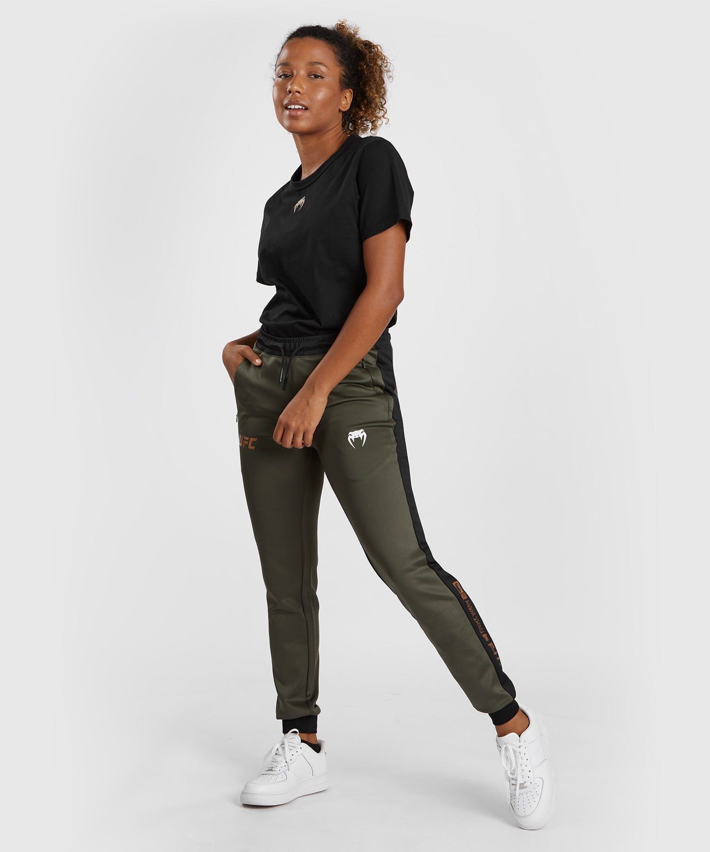UFC Adrenaline by Venum Fight Week Women’s Performance Jogging Pants - Khaki/Bronze