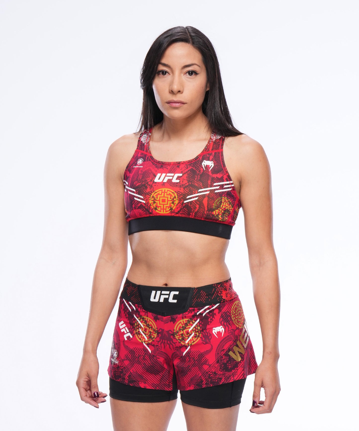 Short de Combat pour Femmes UFC Unrivaled by Venum Zhang Weili - Rouge