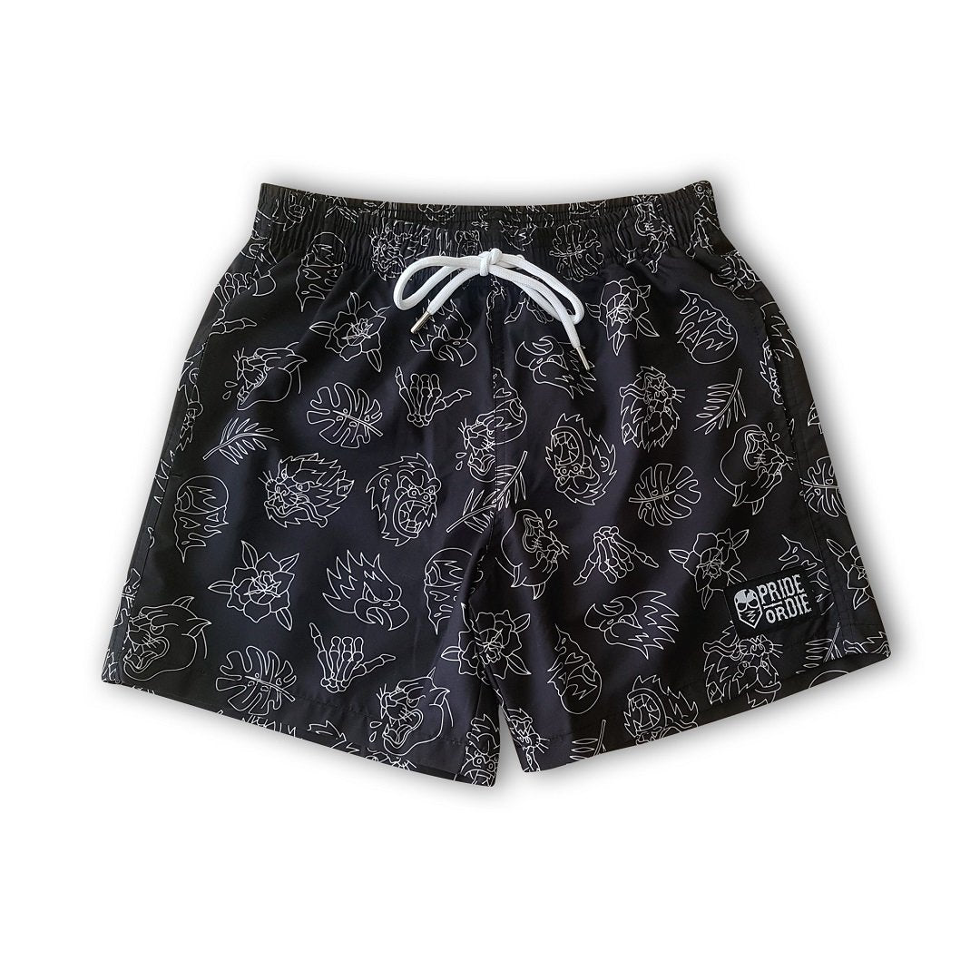 Pride or Die Wild Side Pantalones de Baño y Entrenamiento - Negro