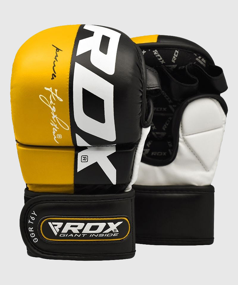 RDX Sports T6 MMA-Sparring-Handschuhe - Gelb