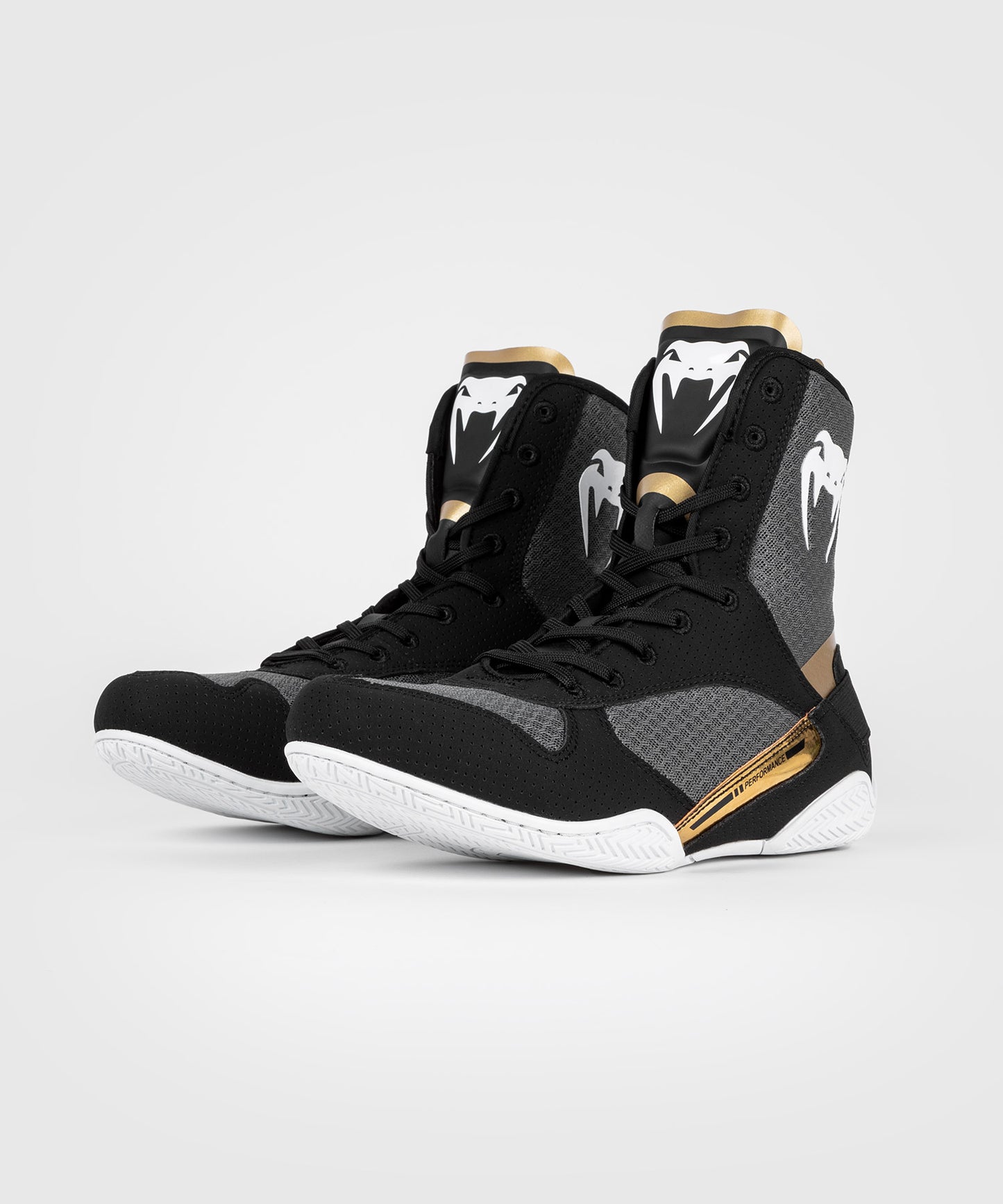 Venum Elite Zapatillas de Boxeo - Negro/Blanco/Oro