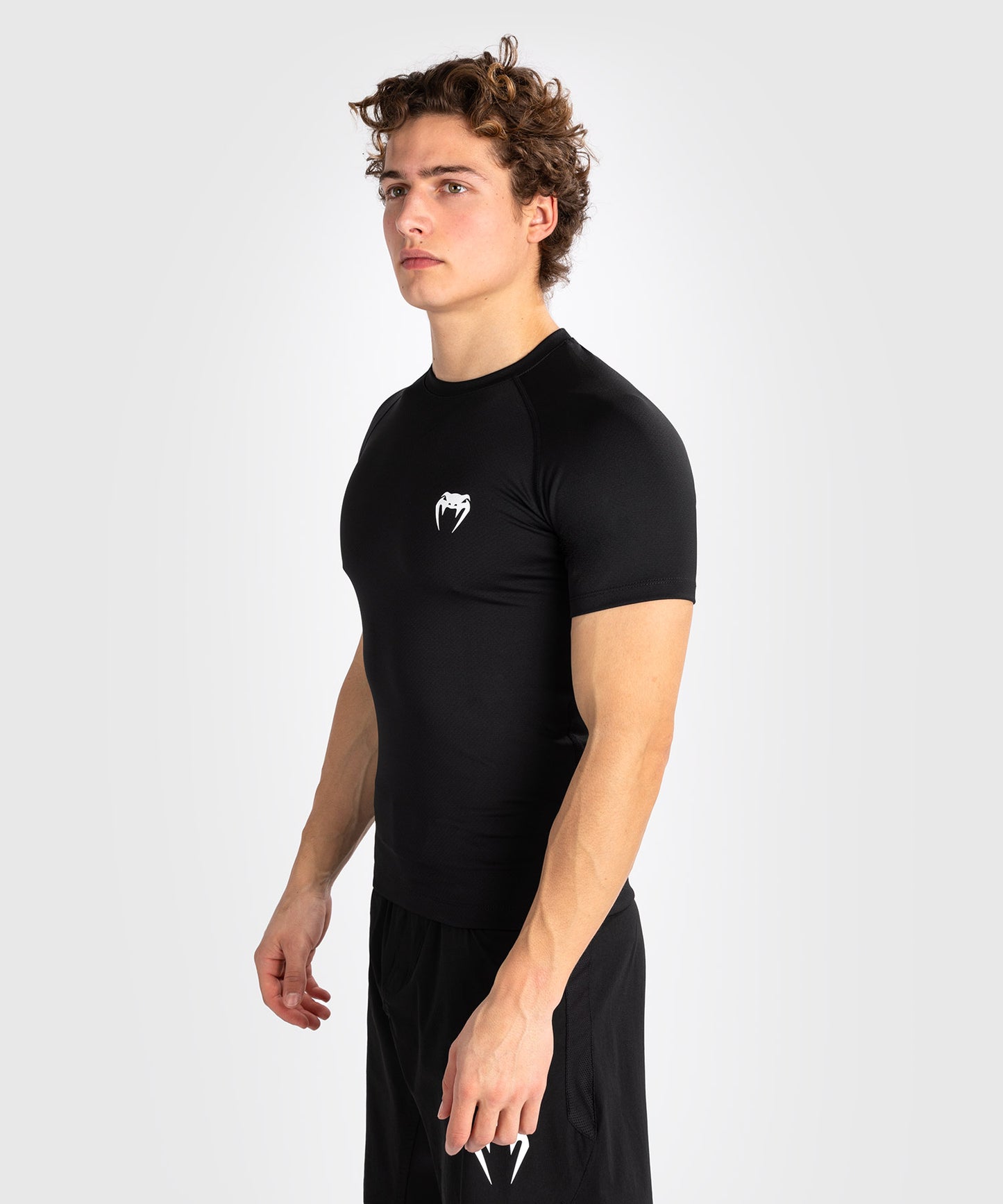 Venum Contender Herren Kurzarm Rashguard - Schwarz/Weiß