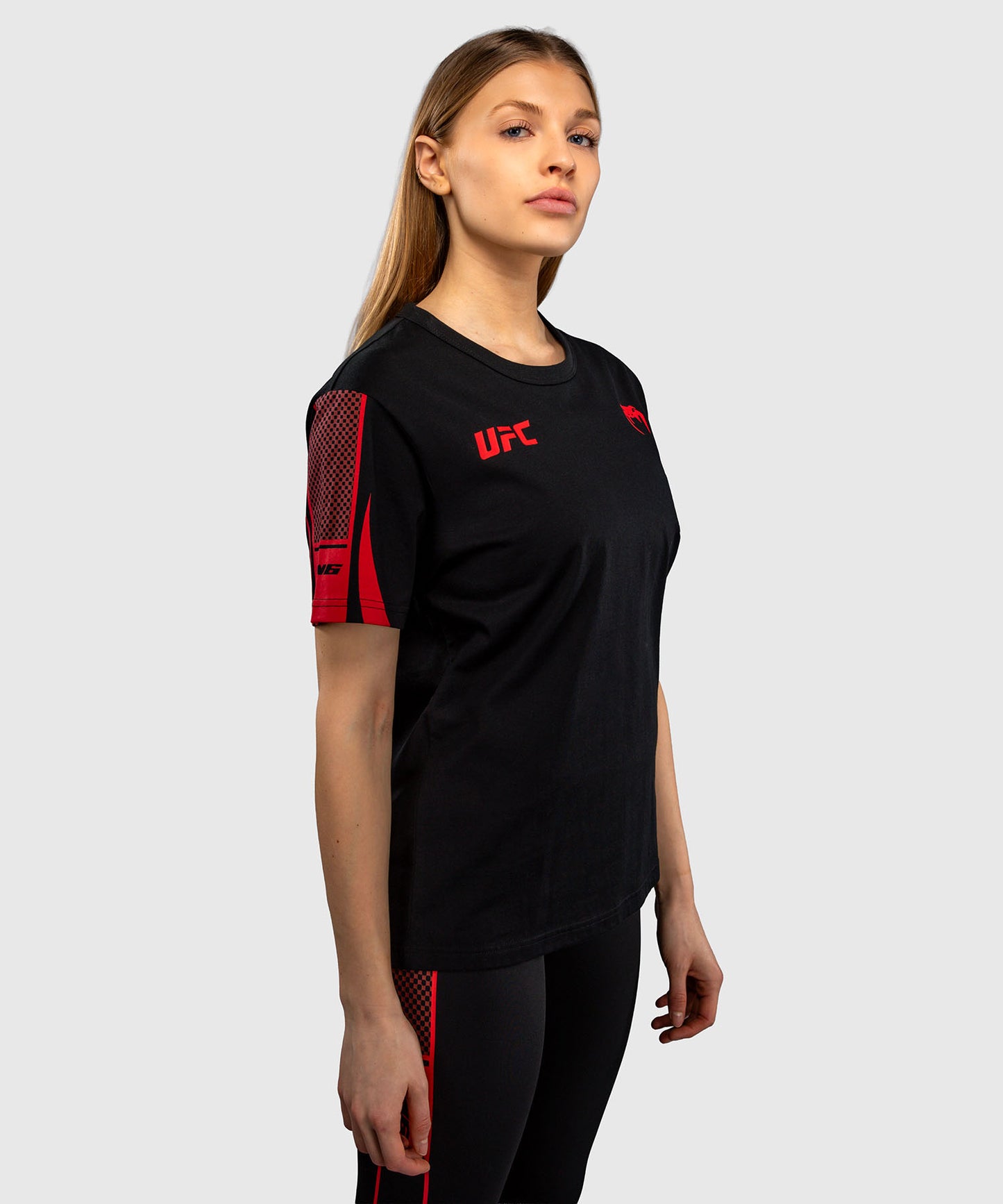 T-shirt à Manches Courtes pour Femme Venum UFC Unity by Venum Authentic Fight Week - Noir