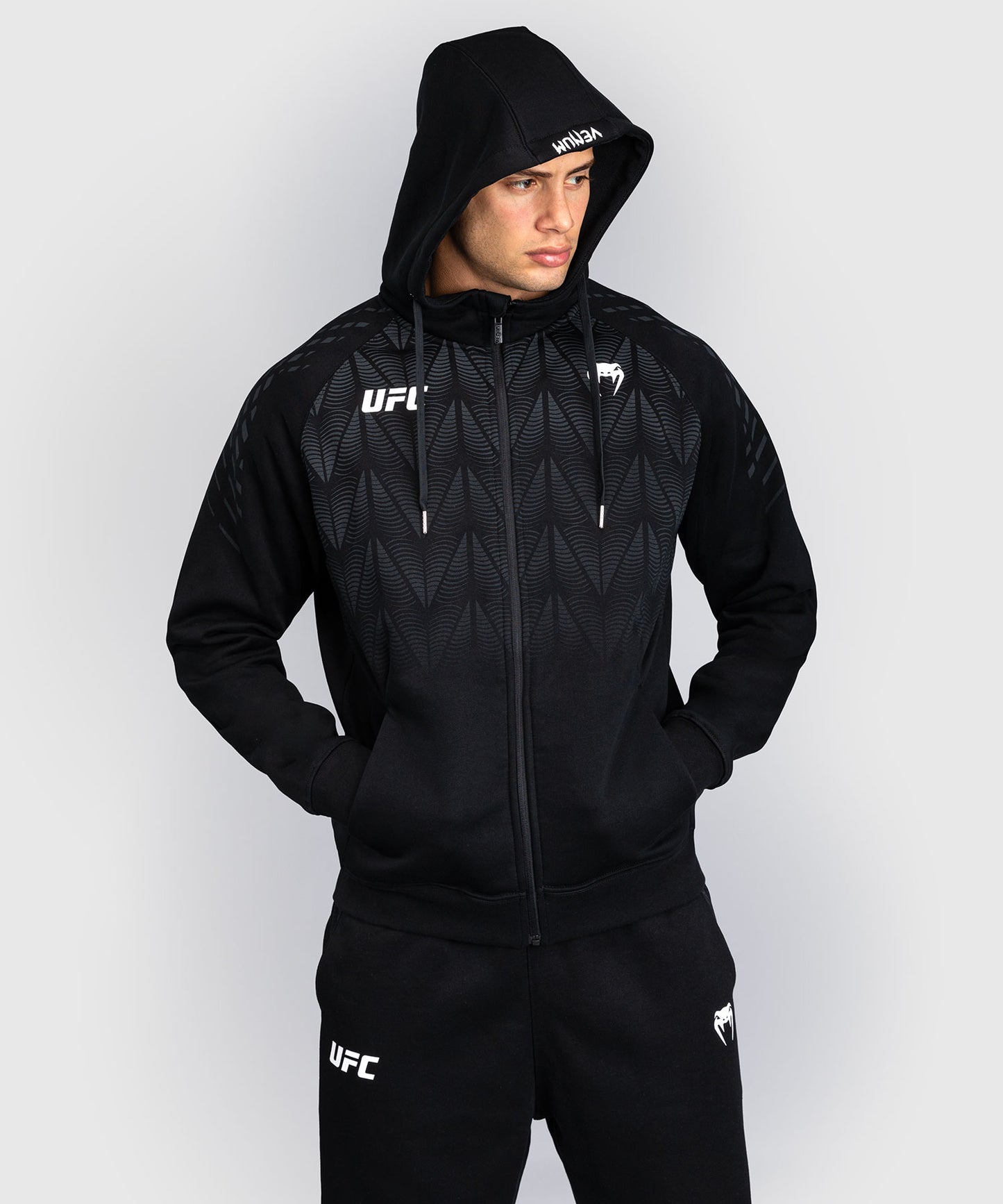Sweat à capuche zippé Homme UFC Zenith by Venum Replica - Noir