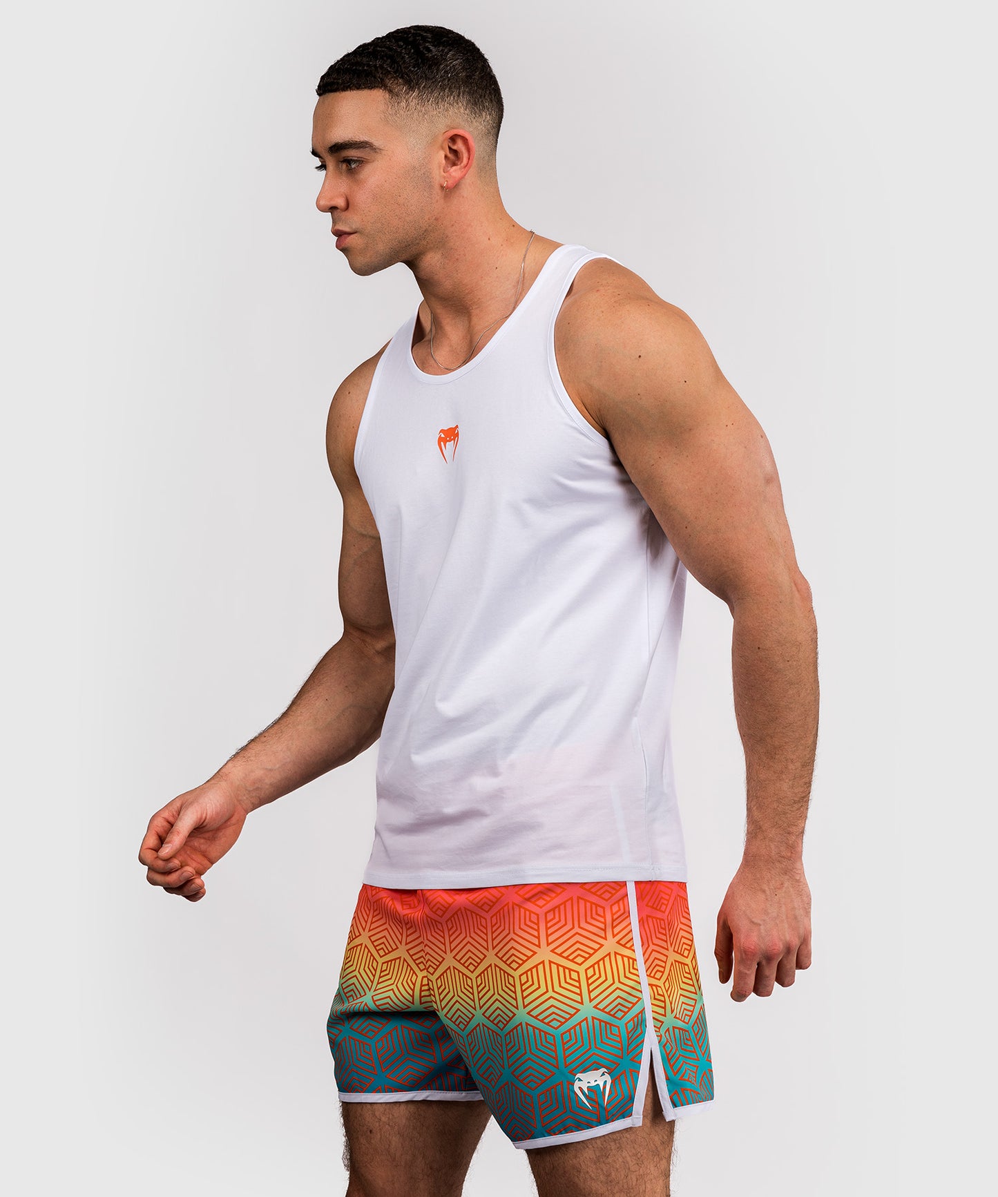 Venum Echo Tank Top - Weiß/Orange Sonnenuntergang