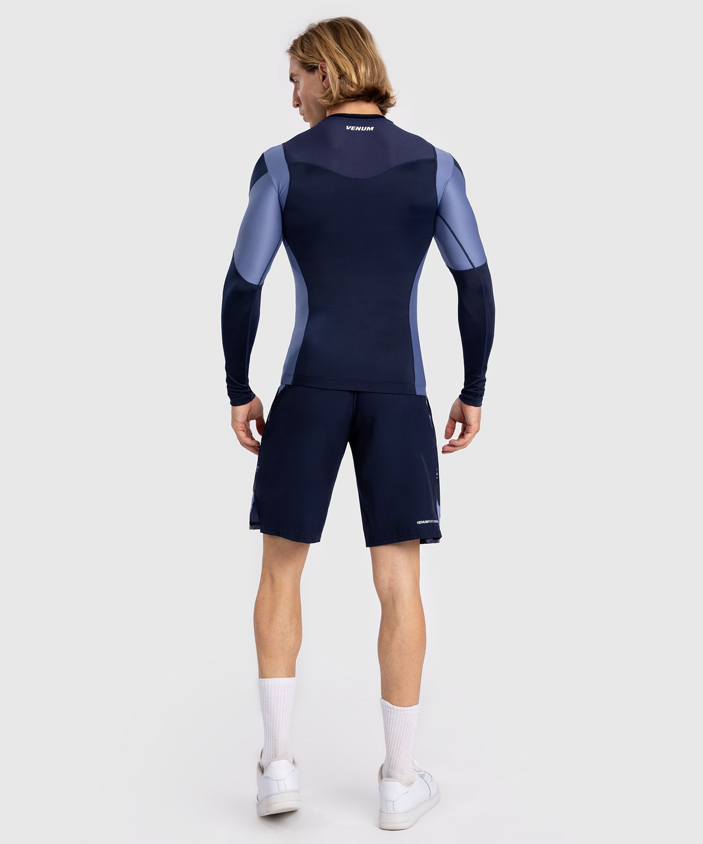 Venum Tempest Herren Langarm Rashguard - Marineblau/Blau