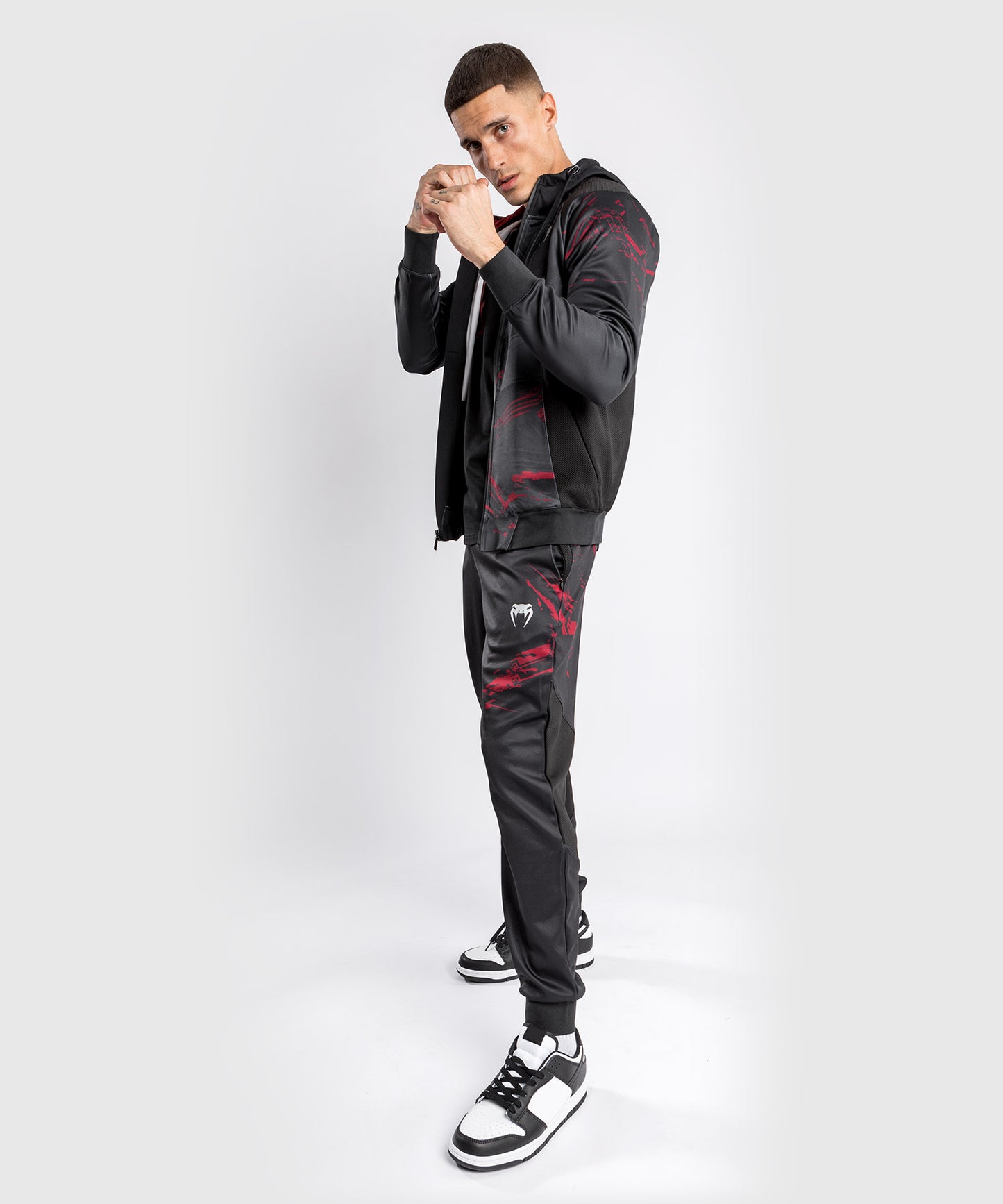 Veste à capuche pour Hommes UFC Venum Authentic Fight Week 2.0 - Noir/Rouge