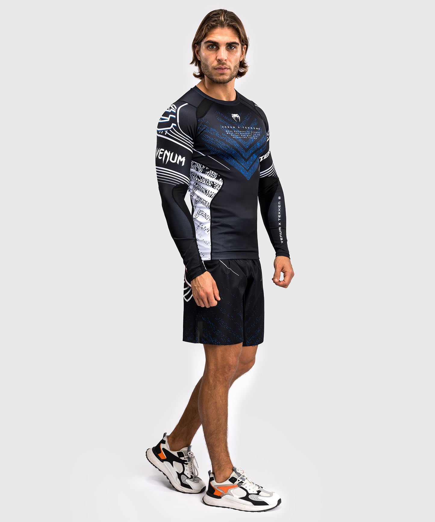 Rashguard Venum x TEKKEN 8 - Jin Kazama - Bleu/Noir/Blanc