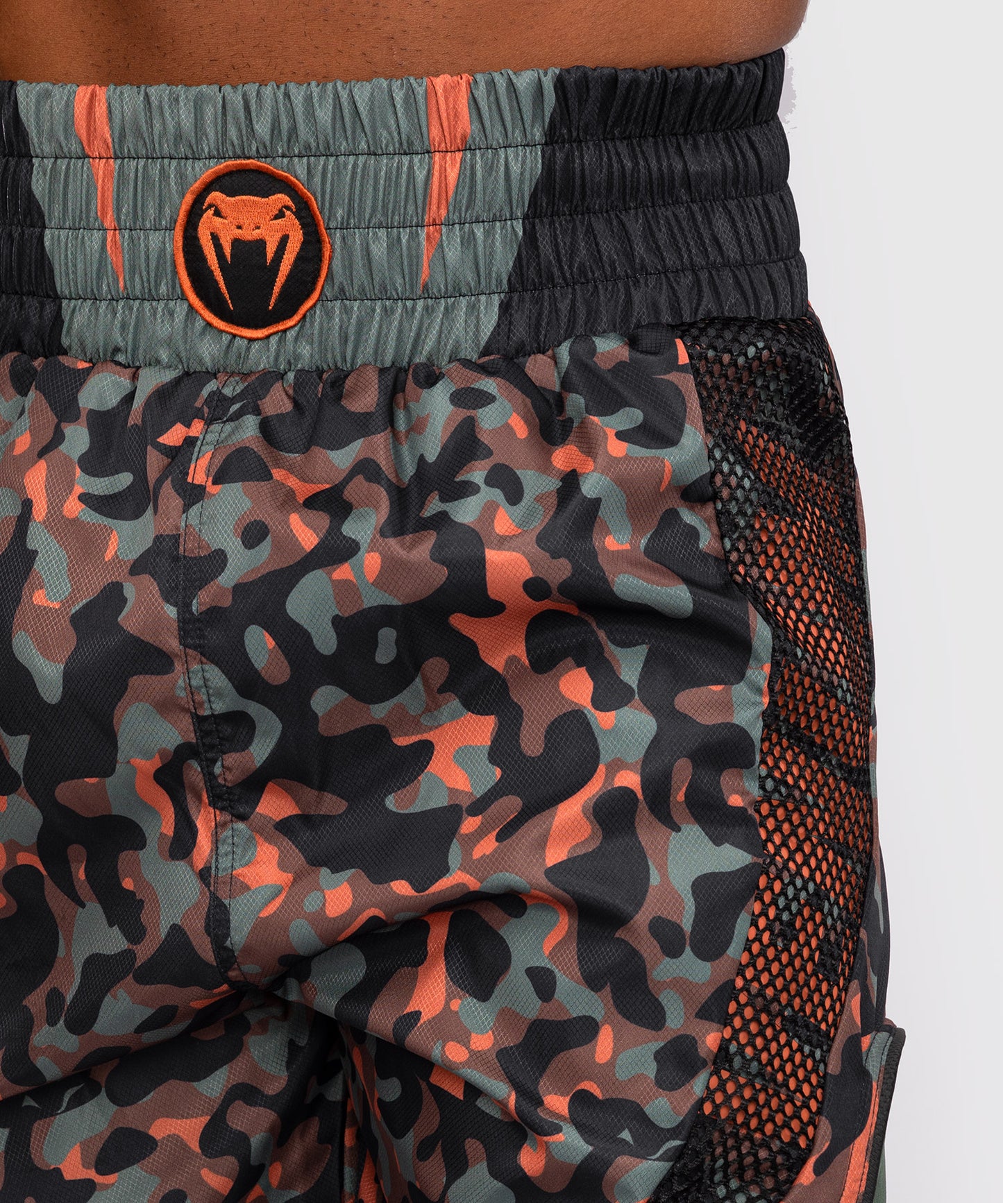 Short de boxe Venum Jungle Ops - Kaki/Orange