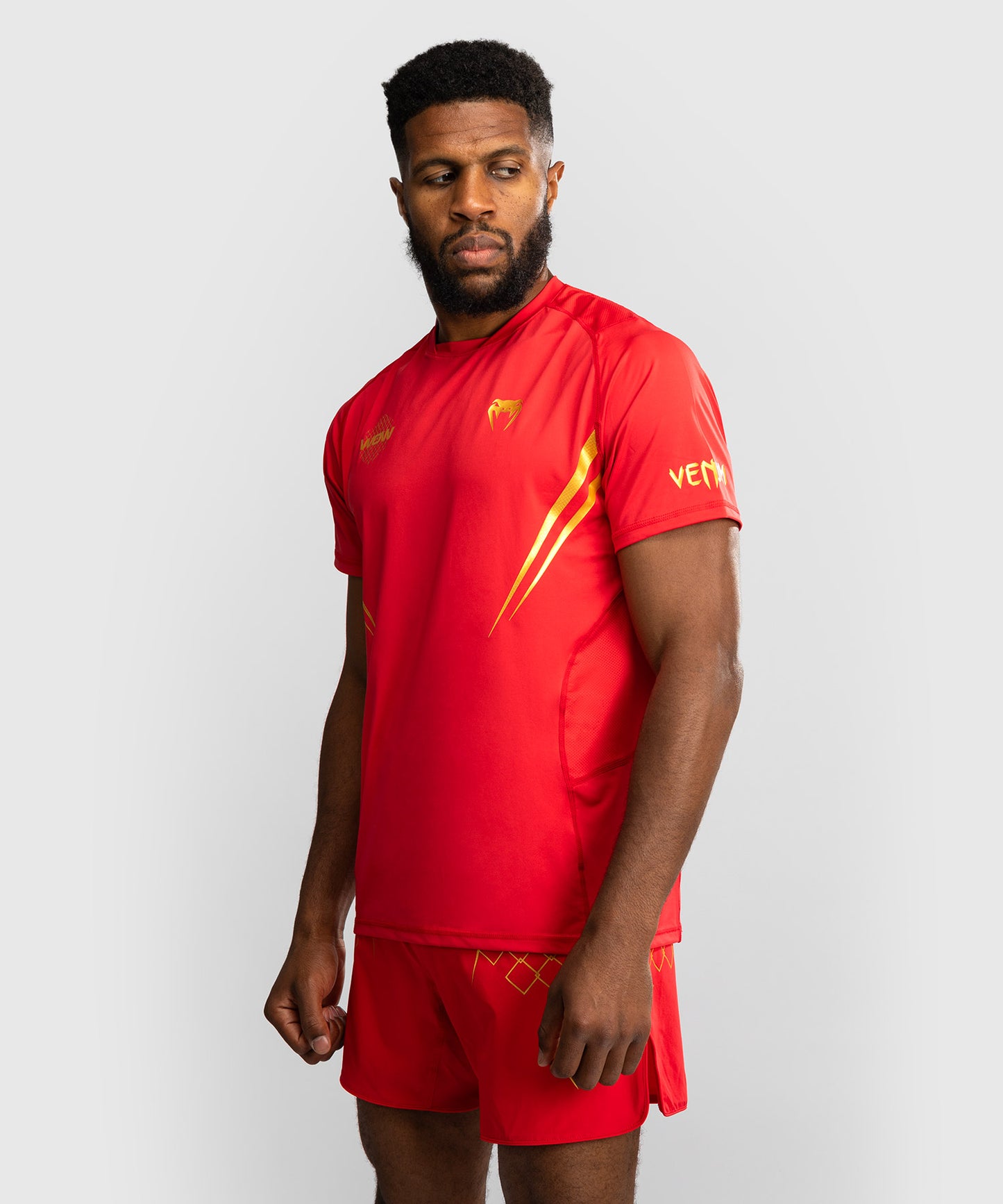 Venum x WOW FC Dry-Tech T-Shirt - Fury Rot/Gold