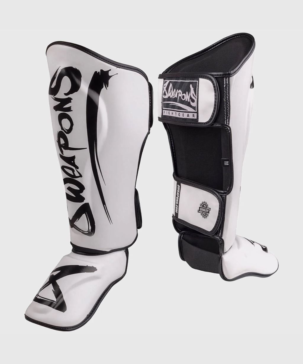 8 Weapons Unlimited 2.0 Shin Guards - White/Black