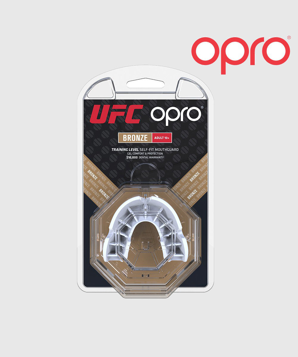 Protector Bucal Opro UFC Bronze – Blanco