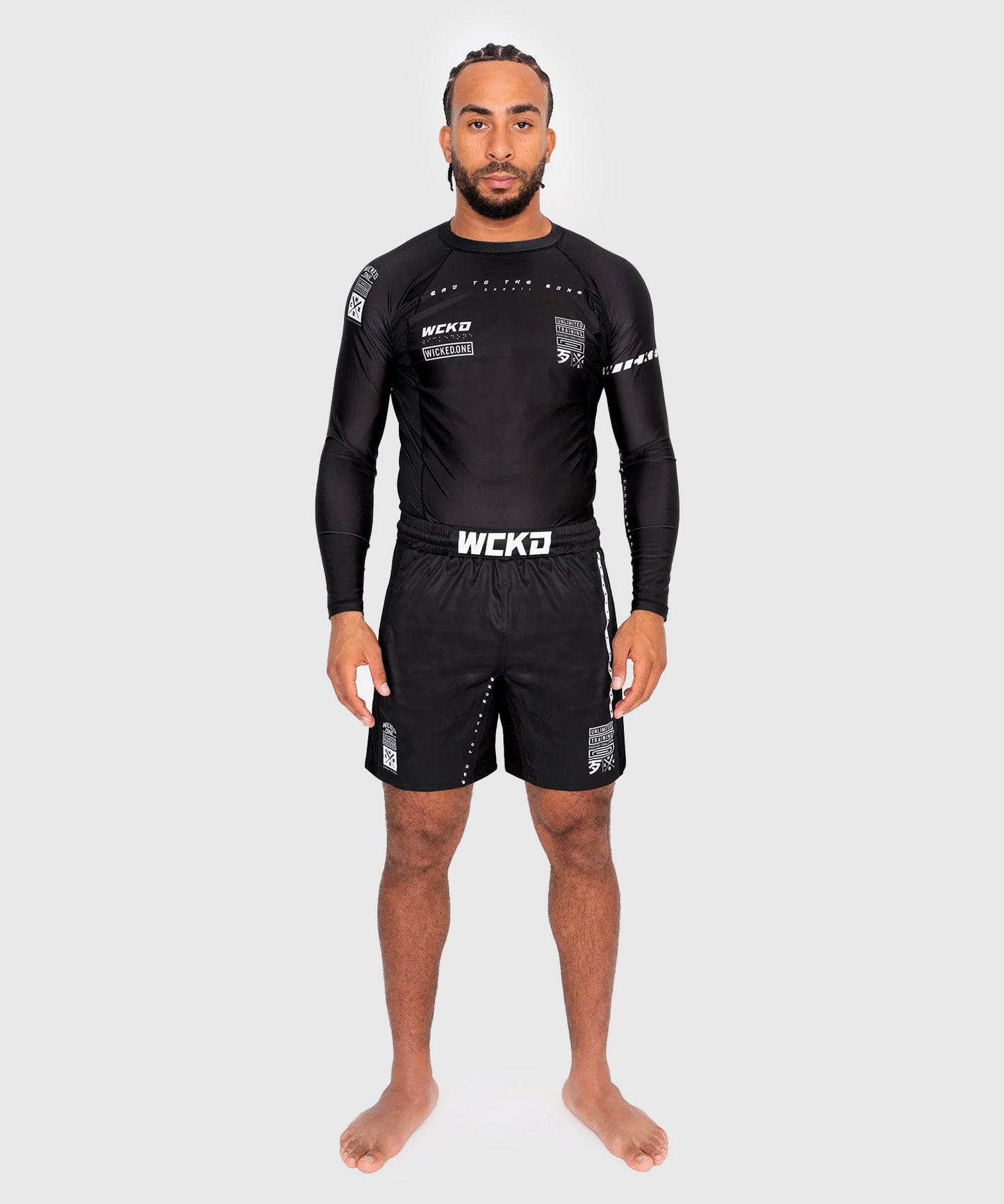 Wicked One Track Langarm-Rashguard - Schwarz