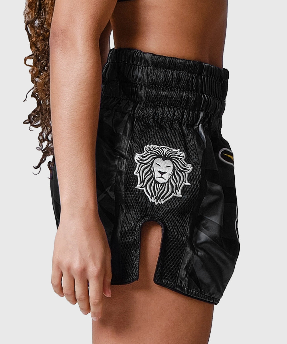 Elion Raja Pantalones de Muay Thai - Negro