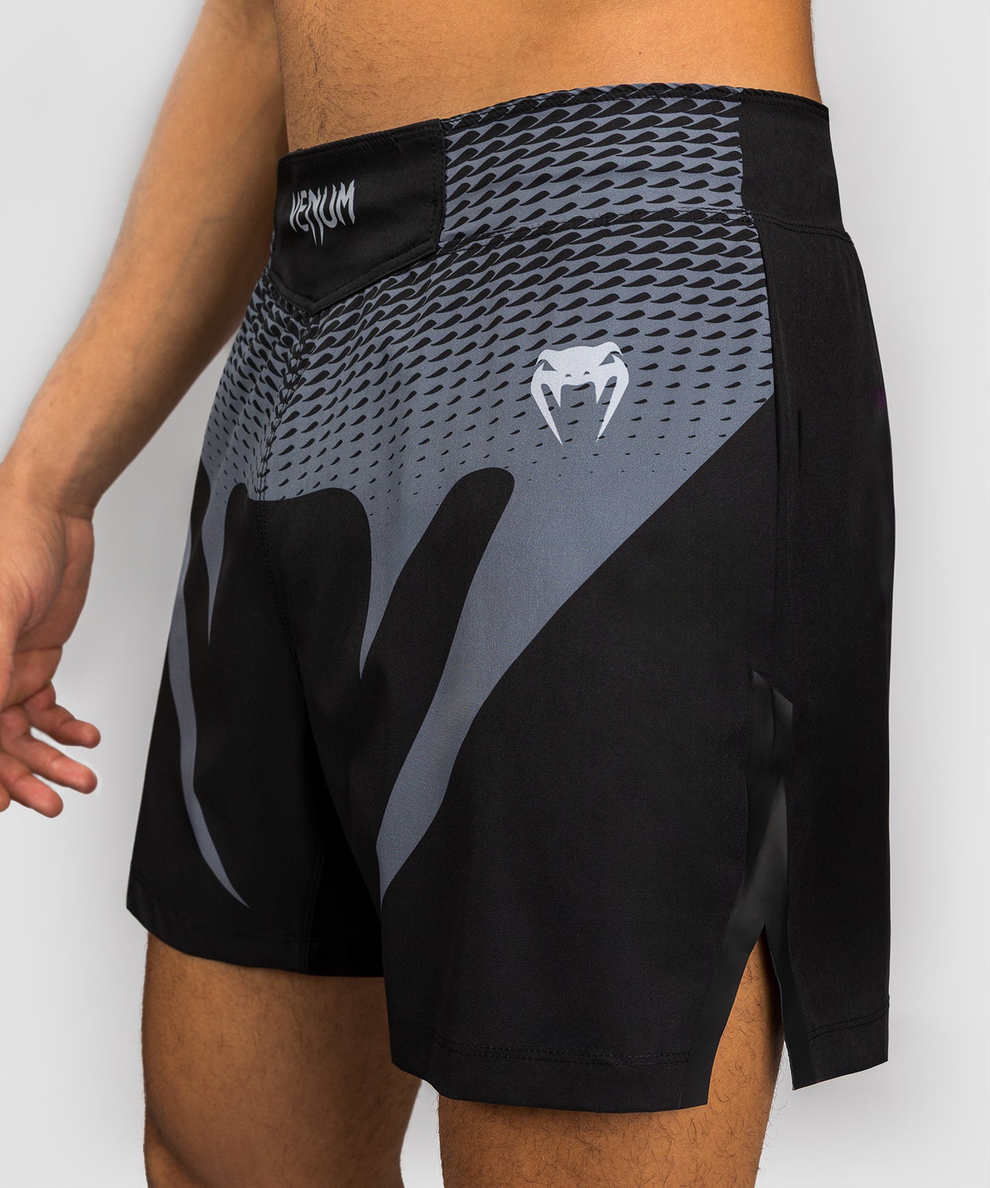 Short de Combat Venum No Gi - Noir/Gris Argenté