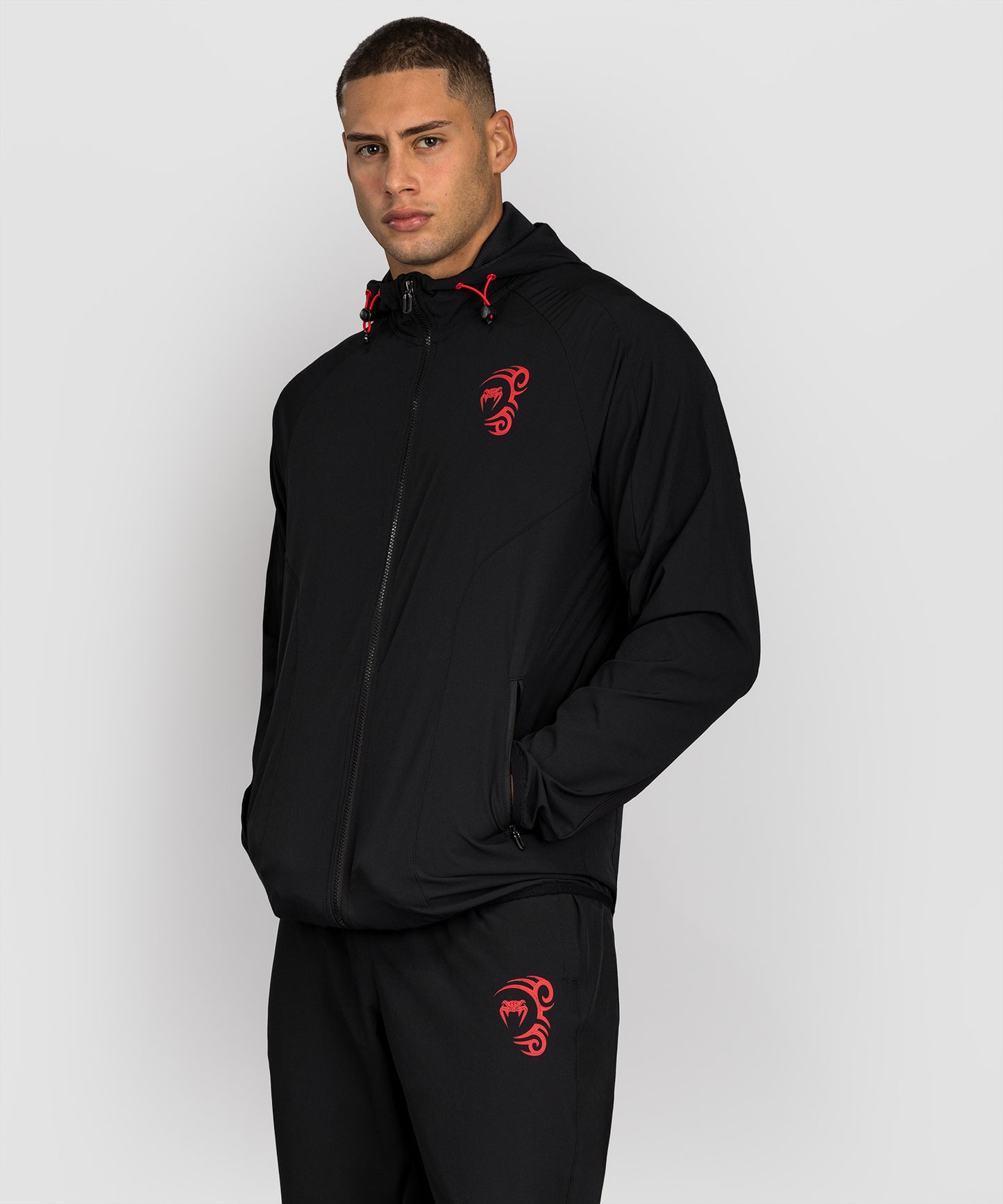 Venum x Mike Tyson Tiger Track Jacket - Deep Deep Black/Intense Red
