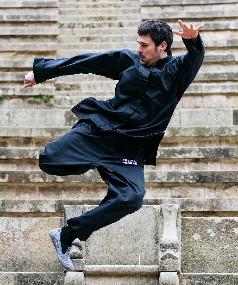 Fujimae Training Traje de Kung-Fu - Negro