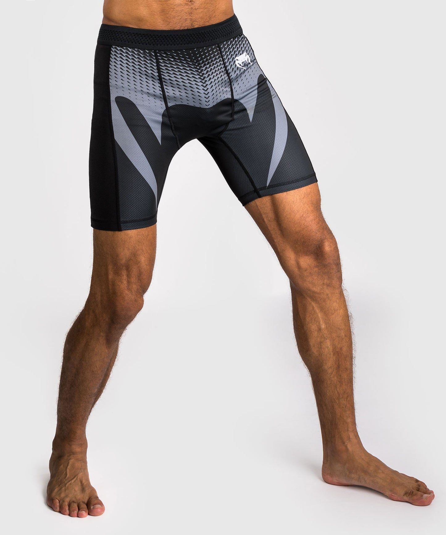 Venum No Gi Pantalones Cortos Vale Tudo - Negro/Gris Plata