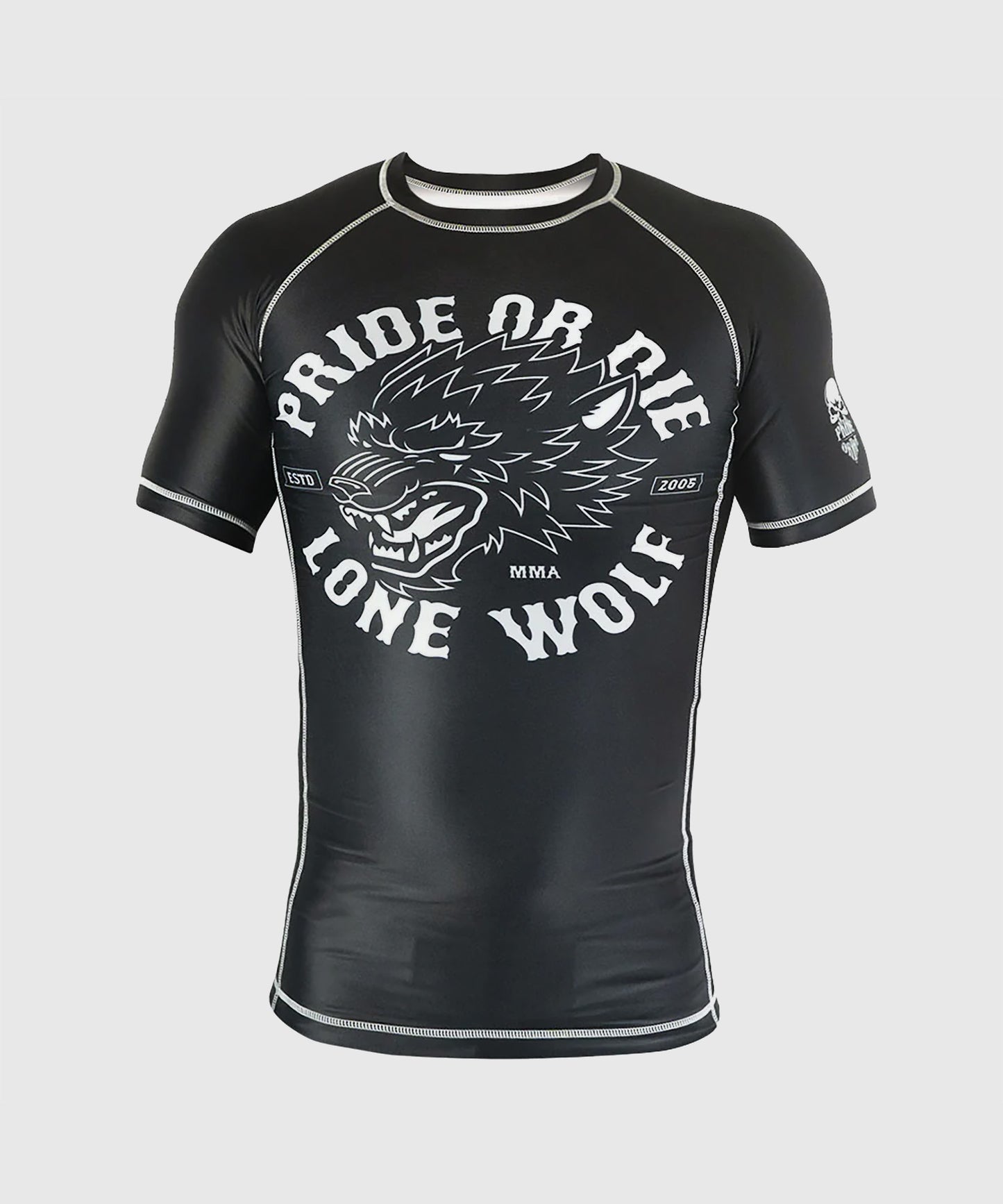 Pride Or Die Lone Wolf Rashguard - Negro