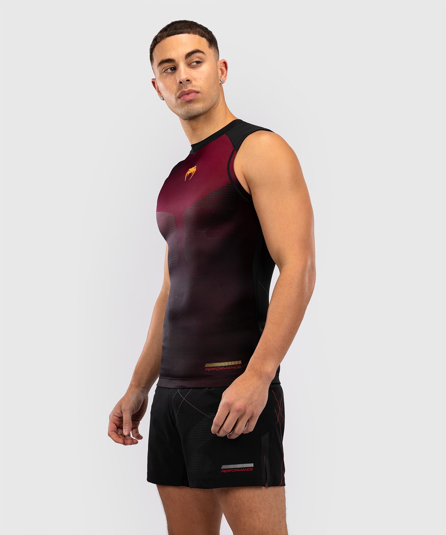 Rashguard Sans Manches Venum Tactical XT- Noir/Bordeaux/Or