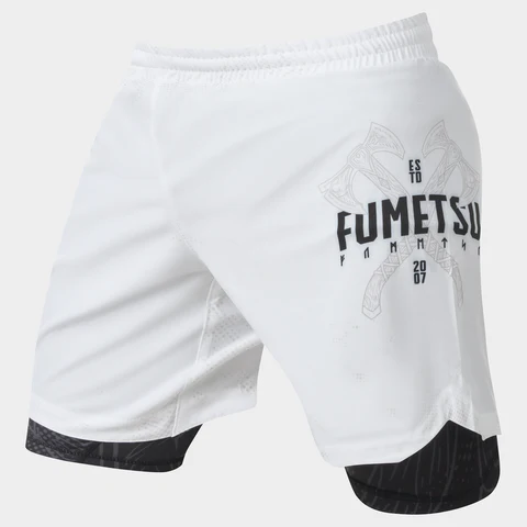 Fumetsu Dual Layer Berserker Fightshorts - Weiß/Schwarz