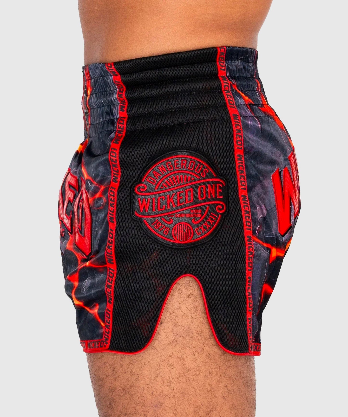 Short De Muay Thai Wicked One Magma - Noir/Rouge