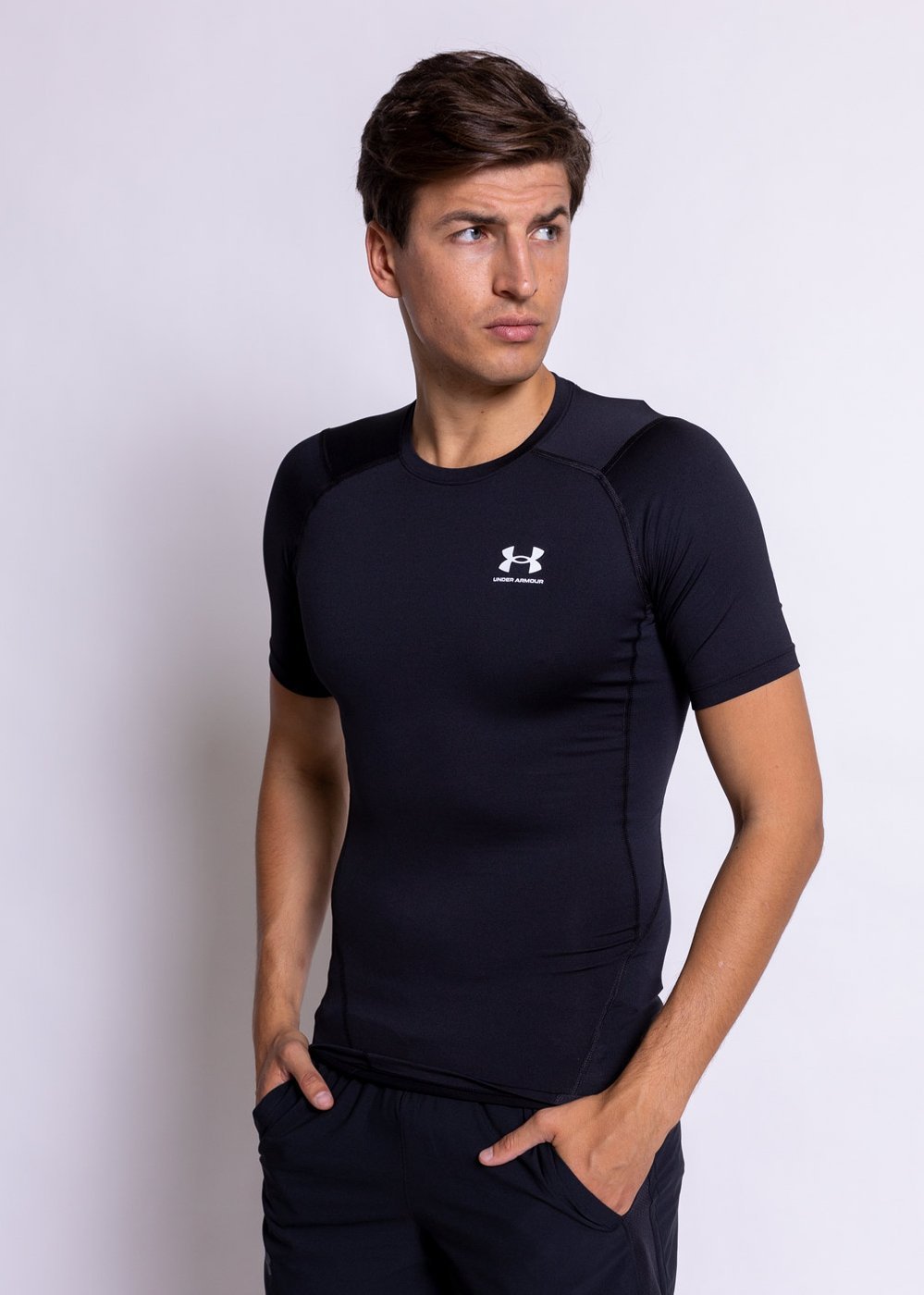 T-shirt Under Armour HeatGear® Armour - Manches Courtes - Noir