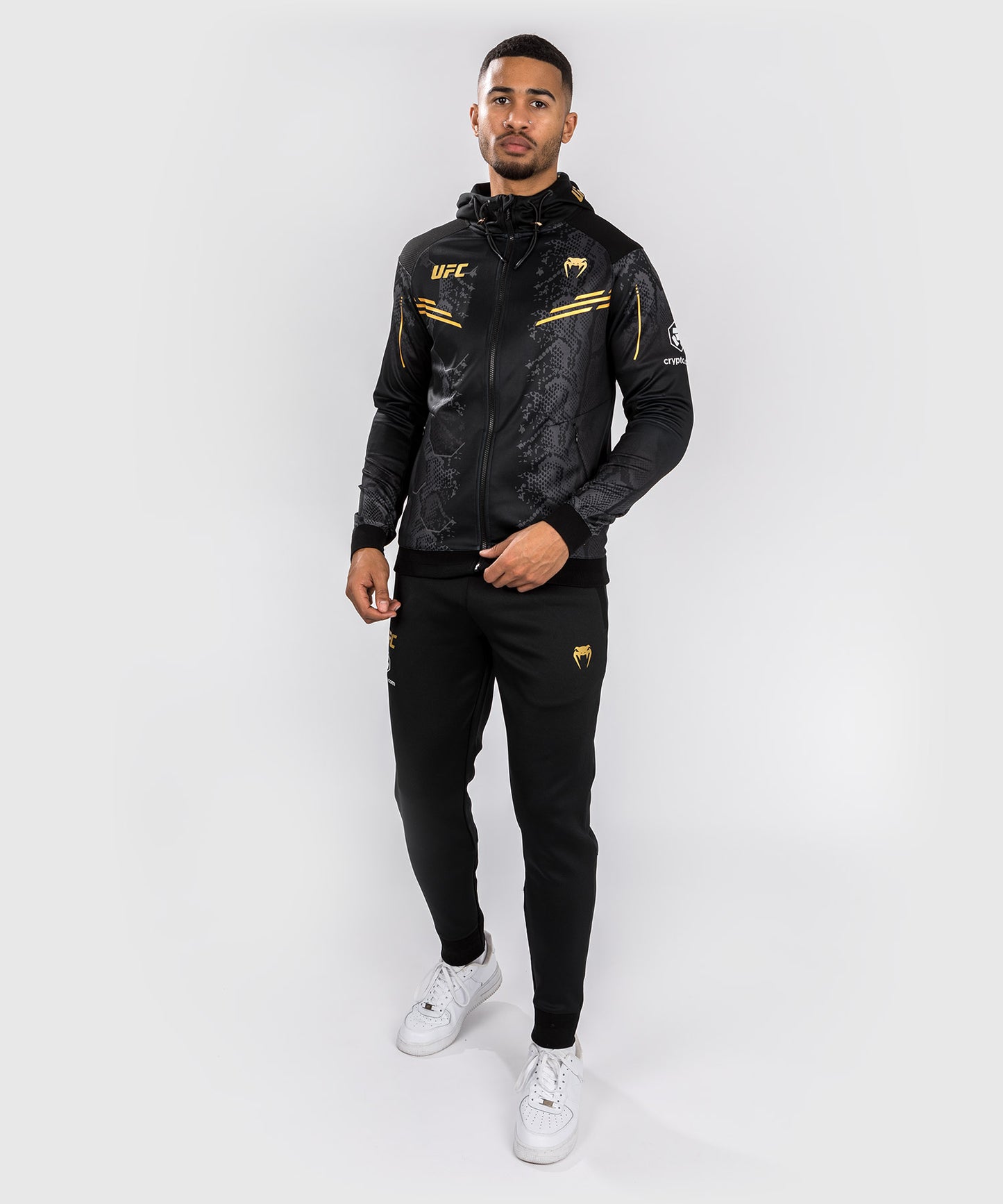 UFC Adrenaline by Venum Authentic Fight Night Felpa con cappuccio Walkout da Uomo - Champion
