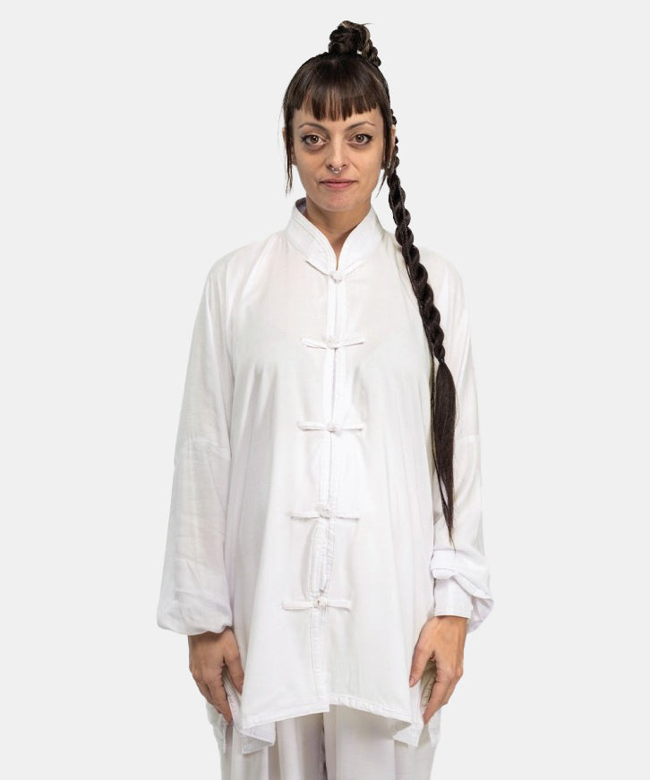 FUJIMAE Training Chaqueta de Tai Chi – Blanco