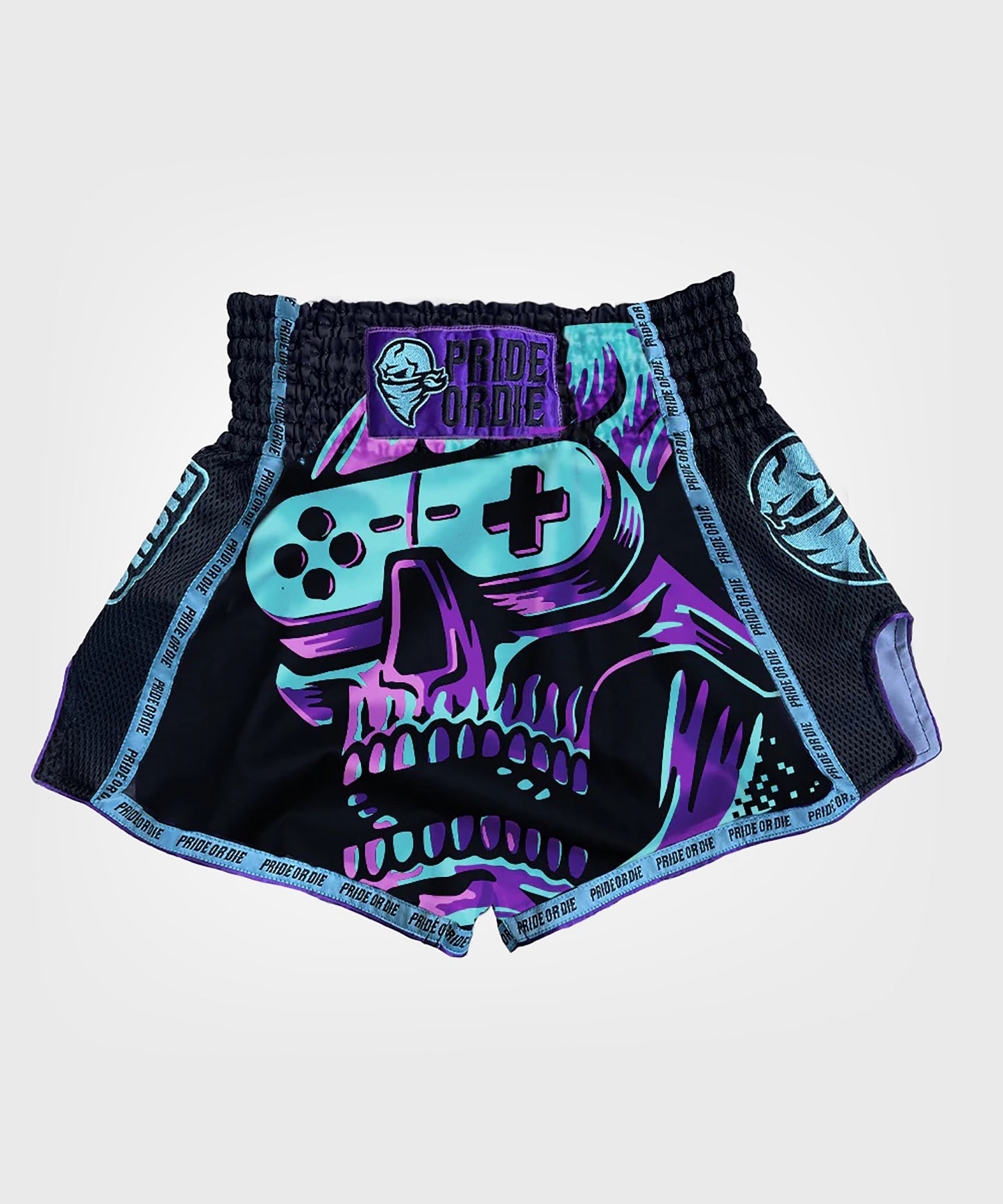 Short de Muay Thai Pride Or Die Violent Reality - Noir
