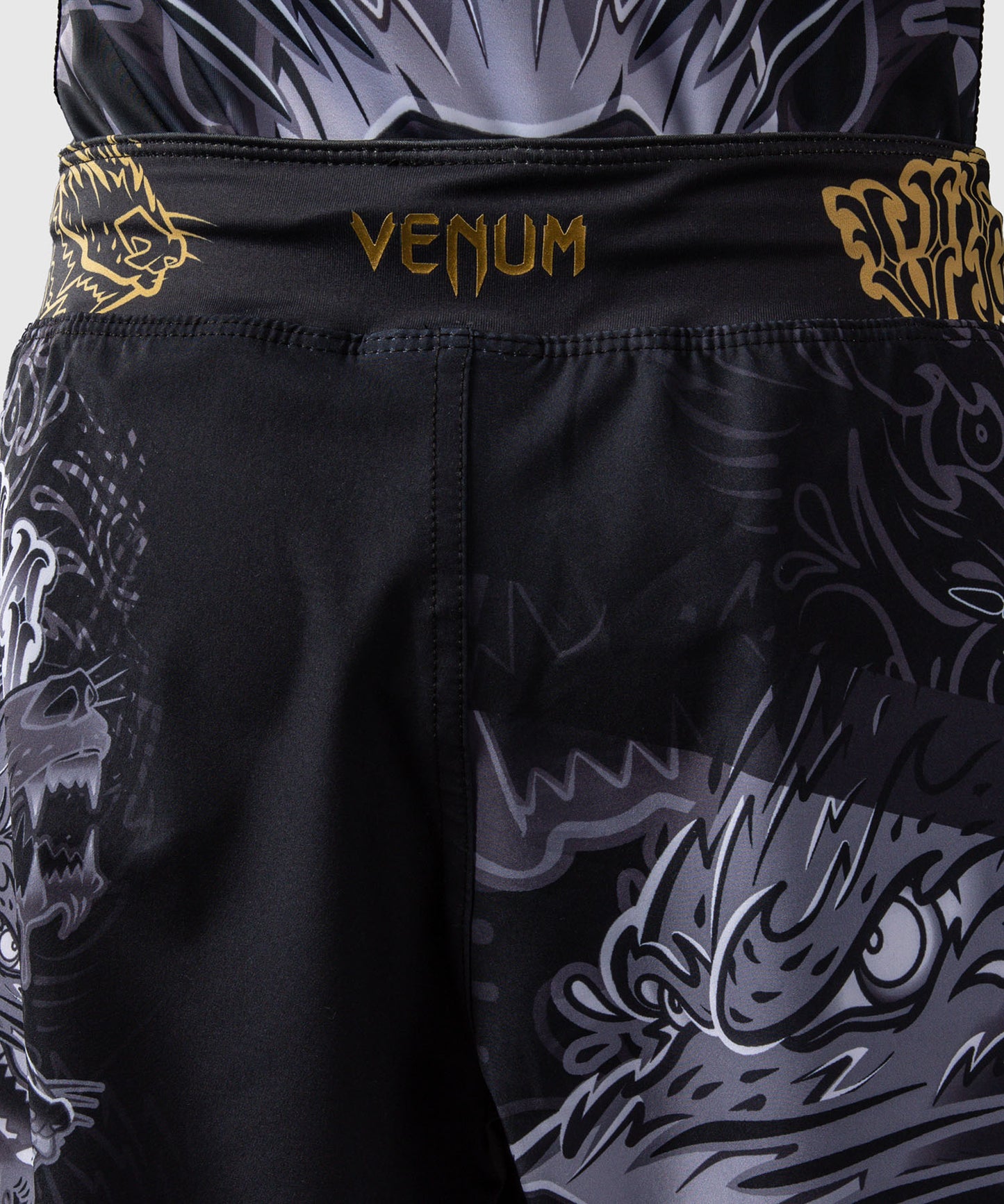 Short de Combat Pour Enfants Venum Wolf Atak – Noir/Gris
